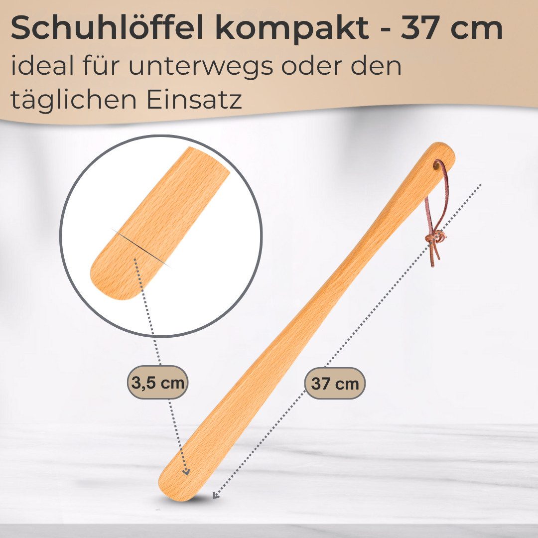 Topanbieter999 Schuhlöffel verschiedene Ausführungen aus hochwertigem Buchenholz, Made in EU