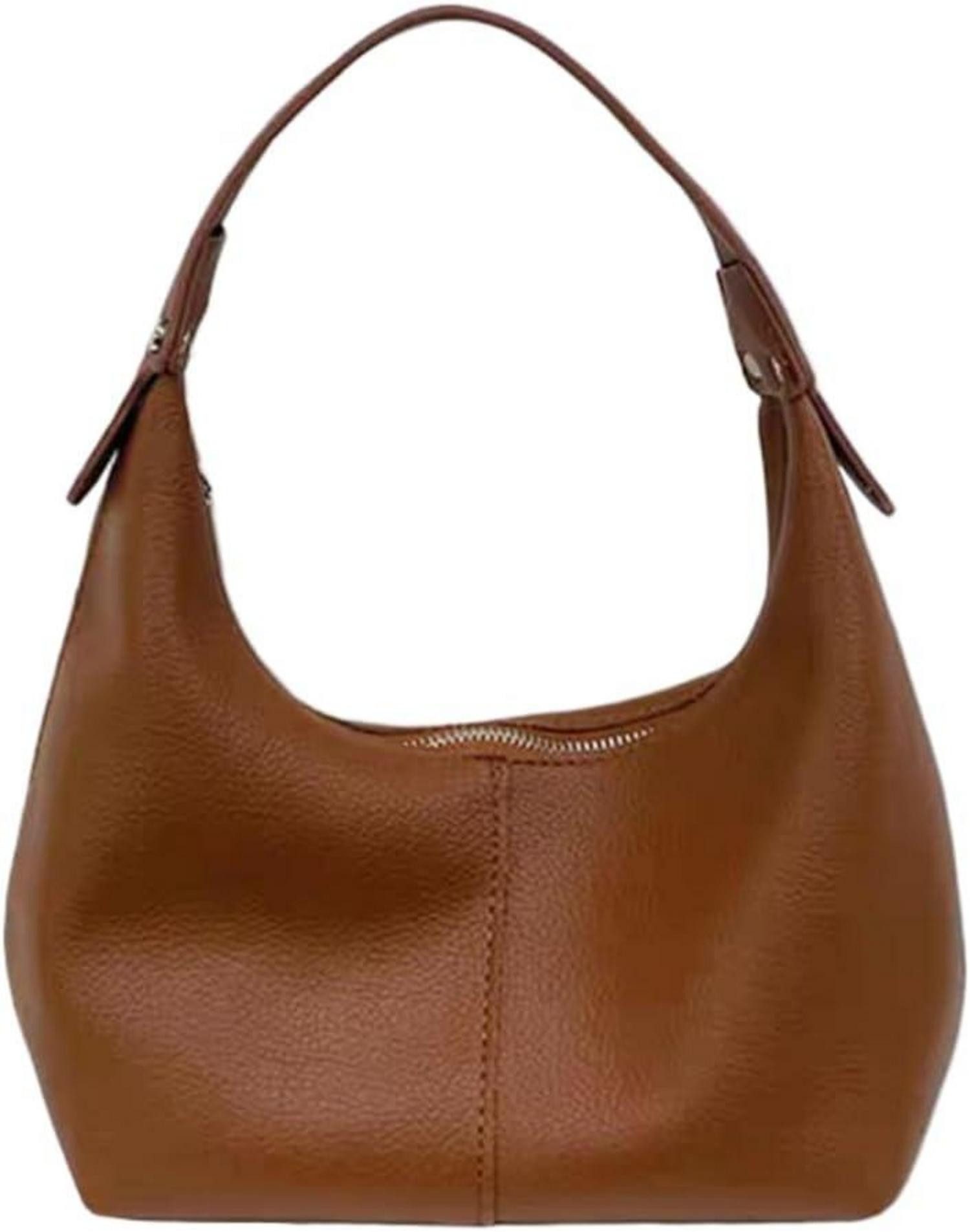 Hobo TIAASTAP Einfarbig Hobo Bag PU Leder Handtasche Damen Schultertasche