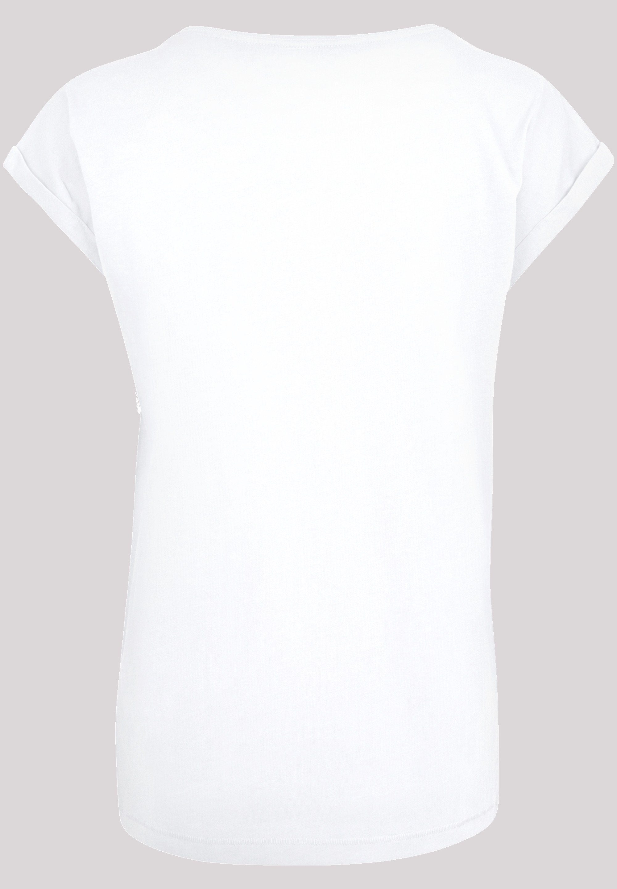 (1-tlg) Kurzarmshirt Spray with white Logo Extended Shoulder Damen F4NT4STIC Ladies Marvel Tee