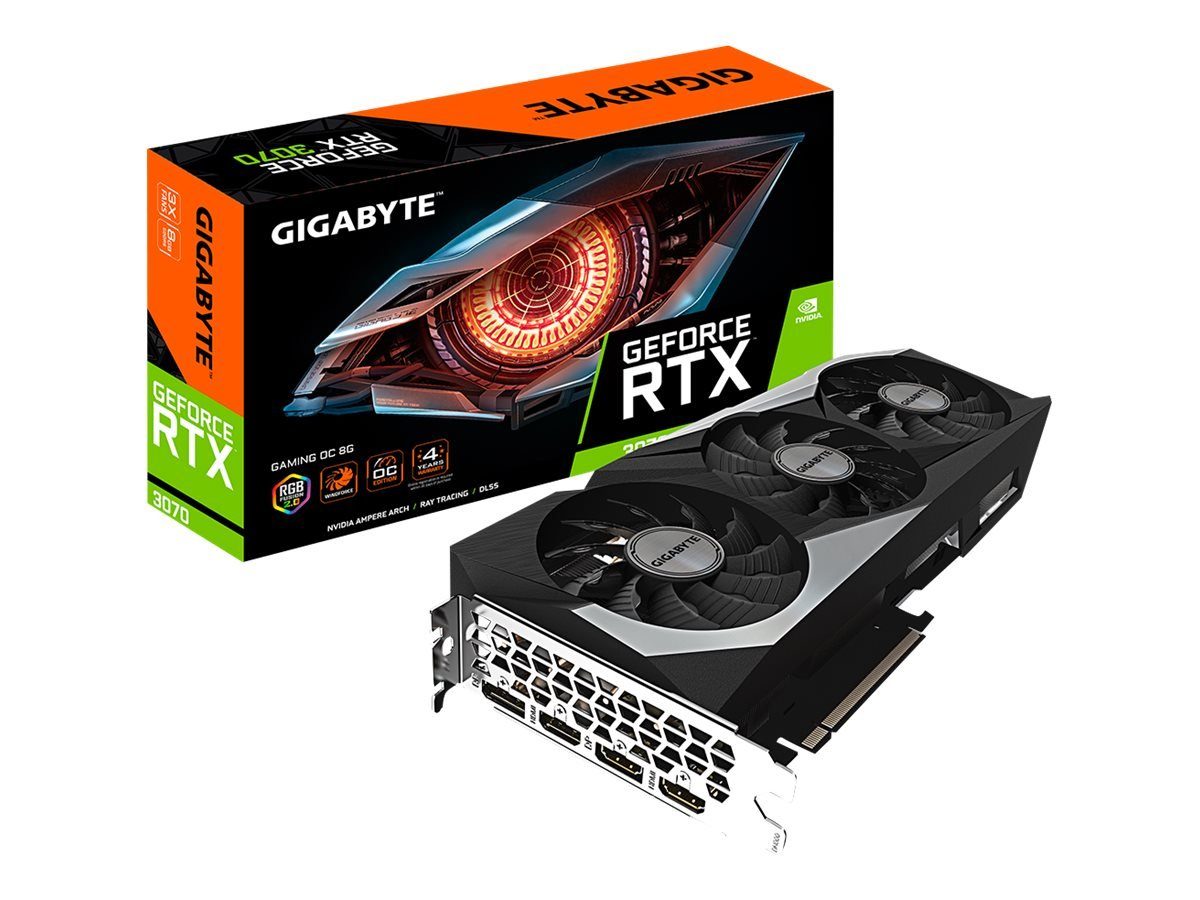 Gigabyte GeForce RTX 3070 GAMING OC 8G Grafikkarte (8 GB, GDDR6, RGB,  OC-Version, RTX3070)