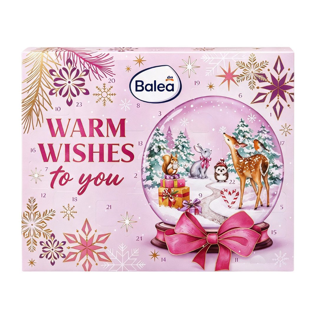Balea Adventskalender 2026 Frauen Beauty Mädchen Kosmetik Weihnachtskalender (Set, 24-tlg), 24 Pflege Produkte Advent Kalender Damen Frau
