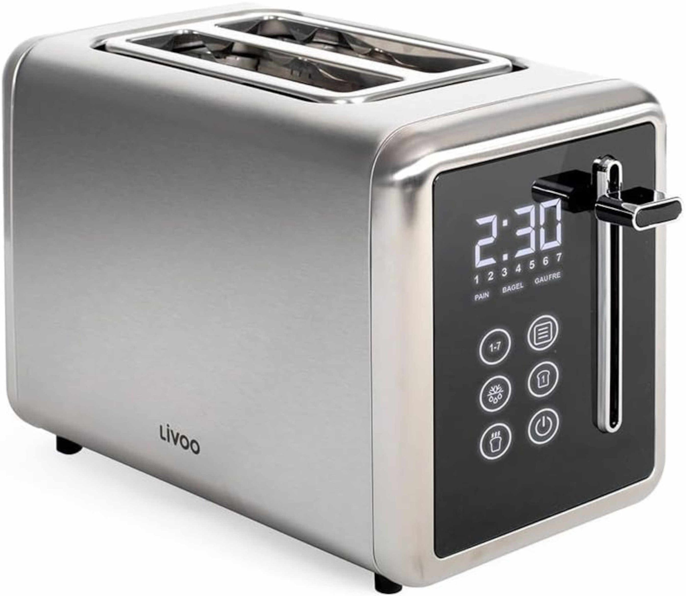 Toaster Mit Led Display LIVOO Toaster DOD205 Digitaler Toaster mit Display, 800 W