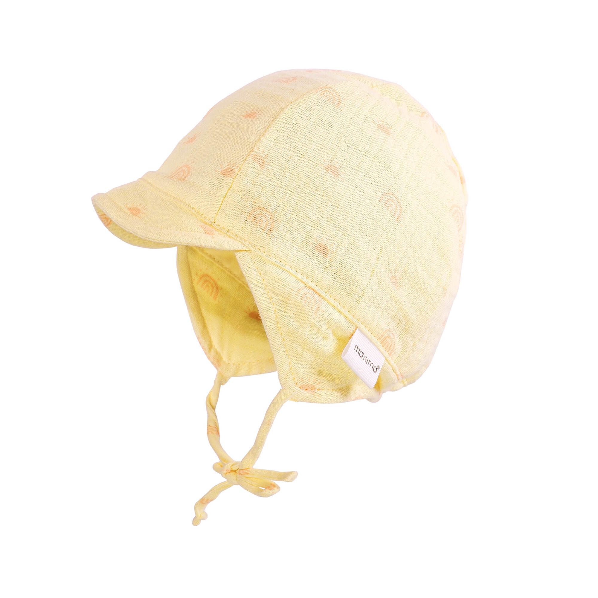 MAXIMO Schirmmütze GOTS BABY-Schildmütze Musselin, Band, Futter, UV (1-St) Musselin