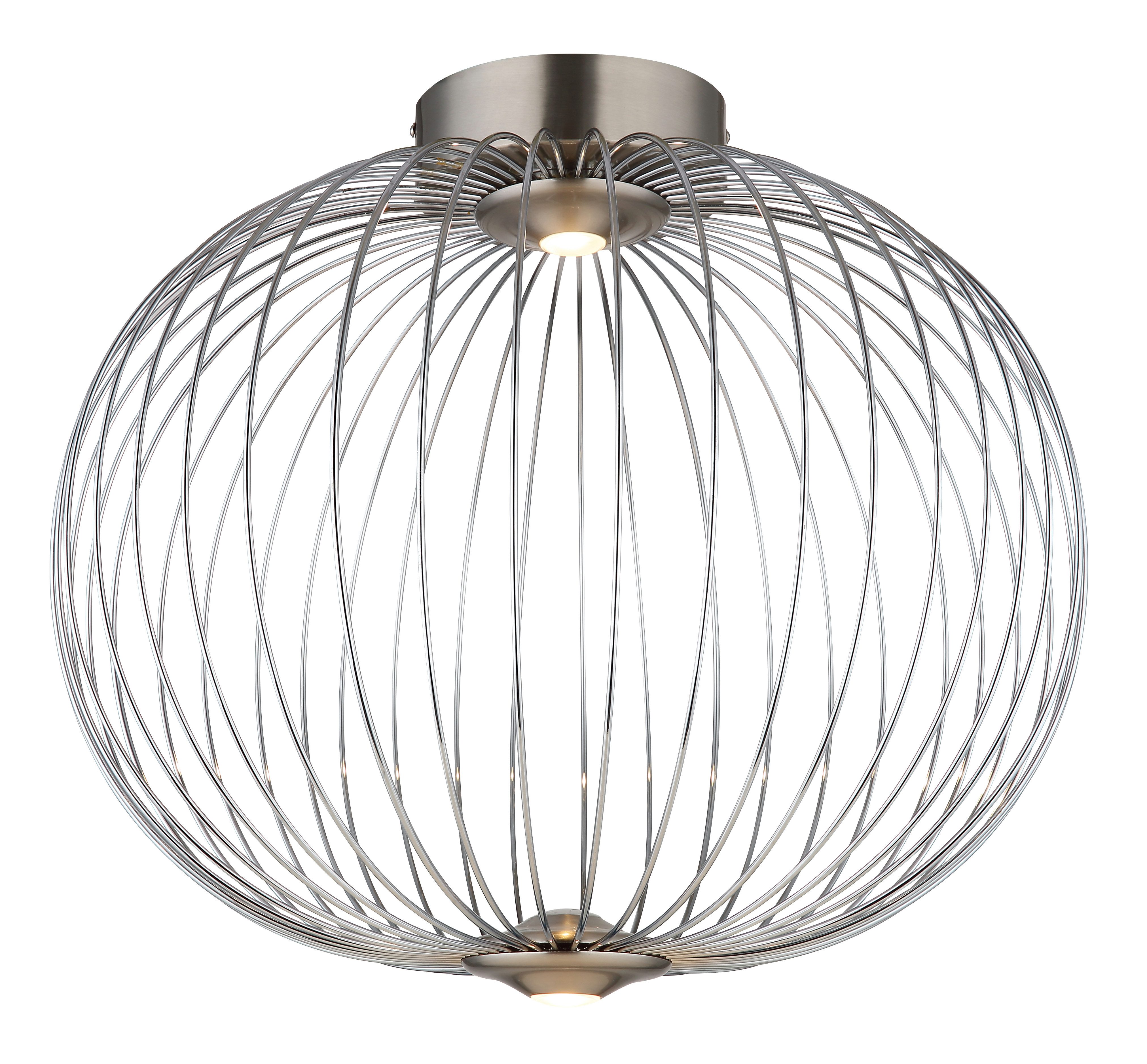 GLOBO LIGHTING Deckenleuchte GALWAY, Memoryfunktion, LED fest integriert, Warmweiß, Deckenlampe Metallstäbe 3000K DM 50cm 3 Stufen
