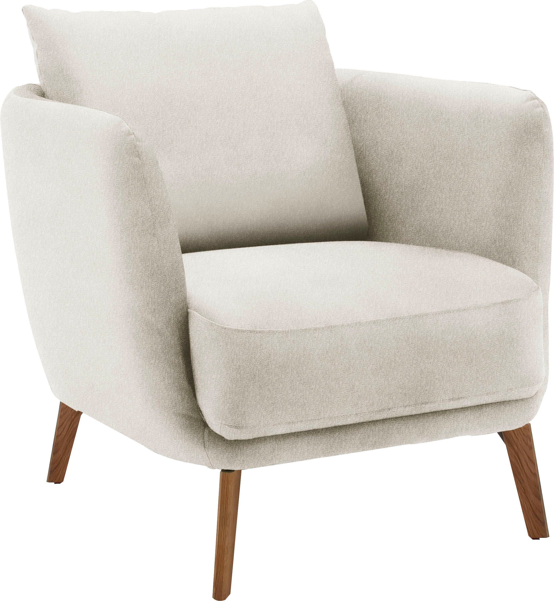 SCHÖNER WOHNEN-Kollektion Sessel Pearl - 5 Jahre Hersteller-Garantie, auch in Bouclé, Maße (B/H/T): 86/68/86 cm, Füße Massivholz