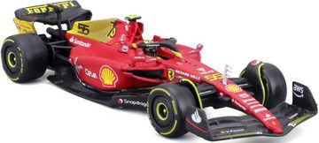 Bburago Sammlerauto Ferrari F1 Ferrari F1-75, 2022, Hardcase #55 Sainz, Maßstab 1:24