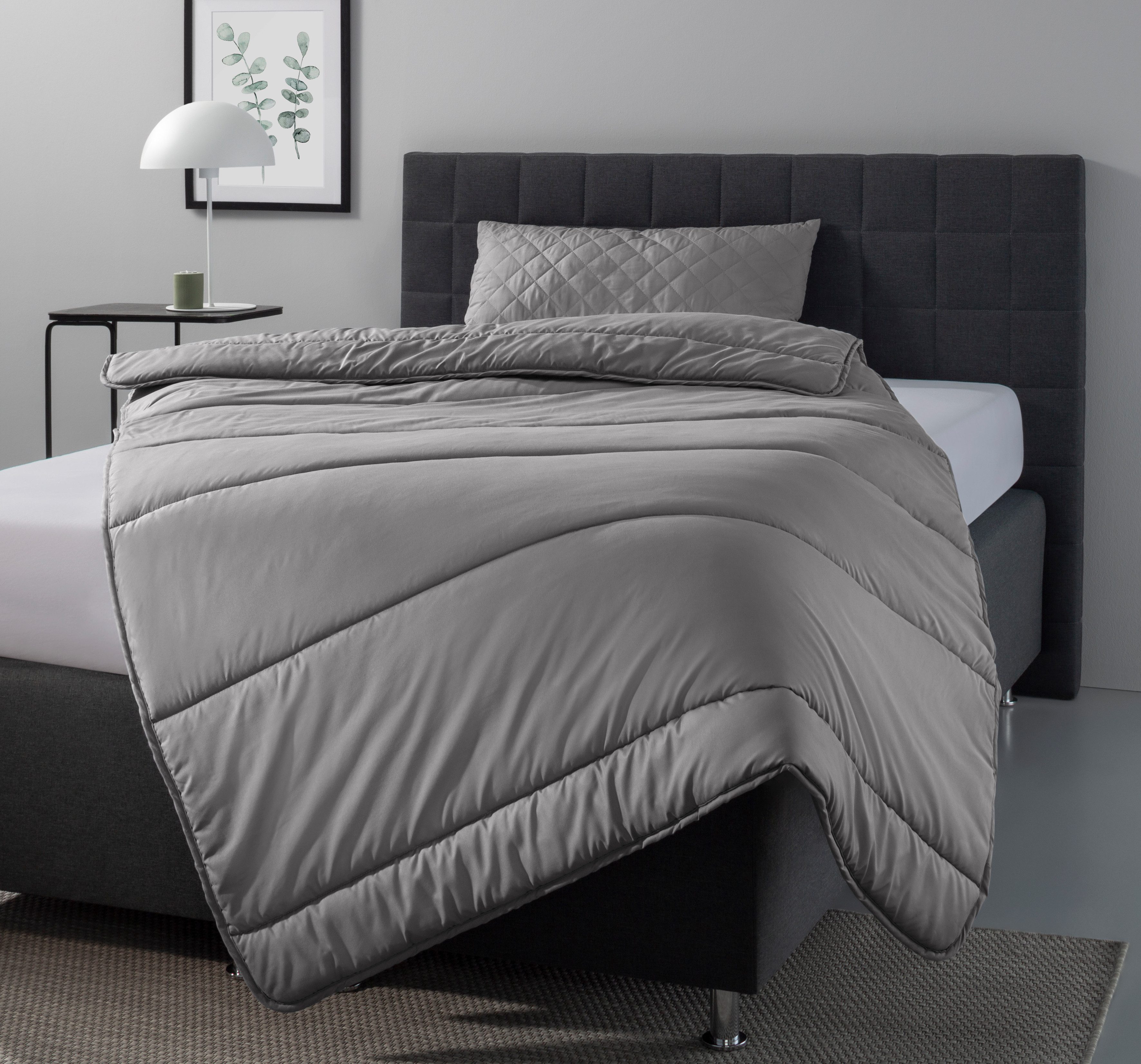 OTTO home Microfaserbettdecke + Microfaserkissen Clarra Spar Set, Decke + K günstig online kaufen