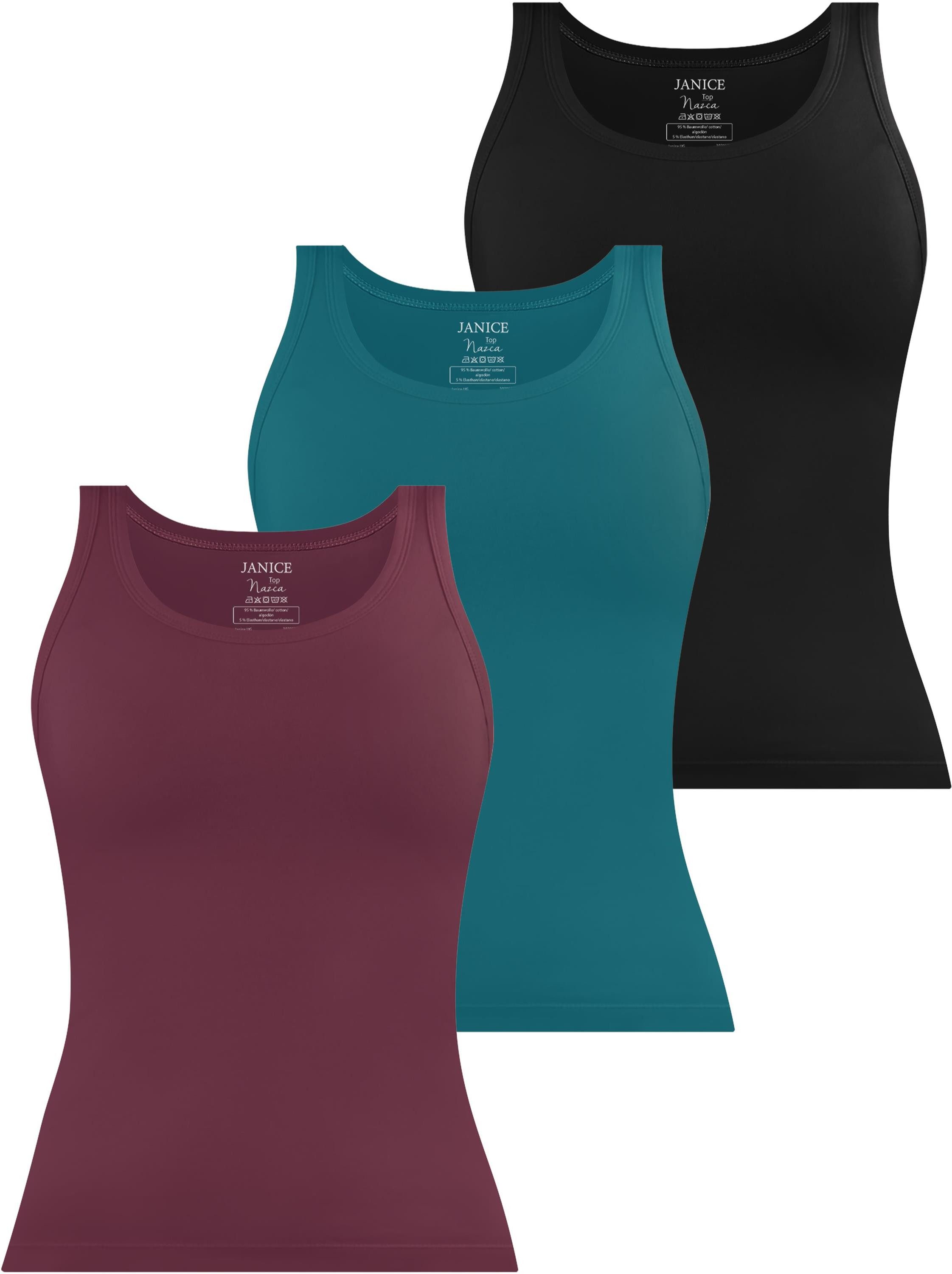 Tanktop 3 x Damen Top Nazca
