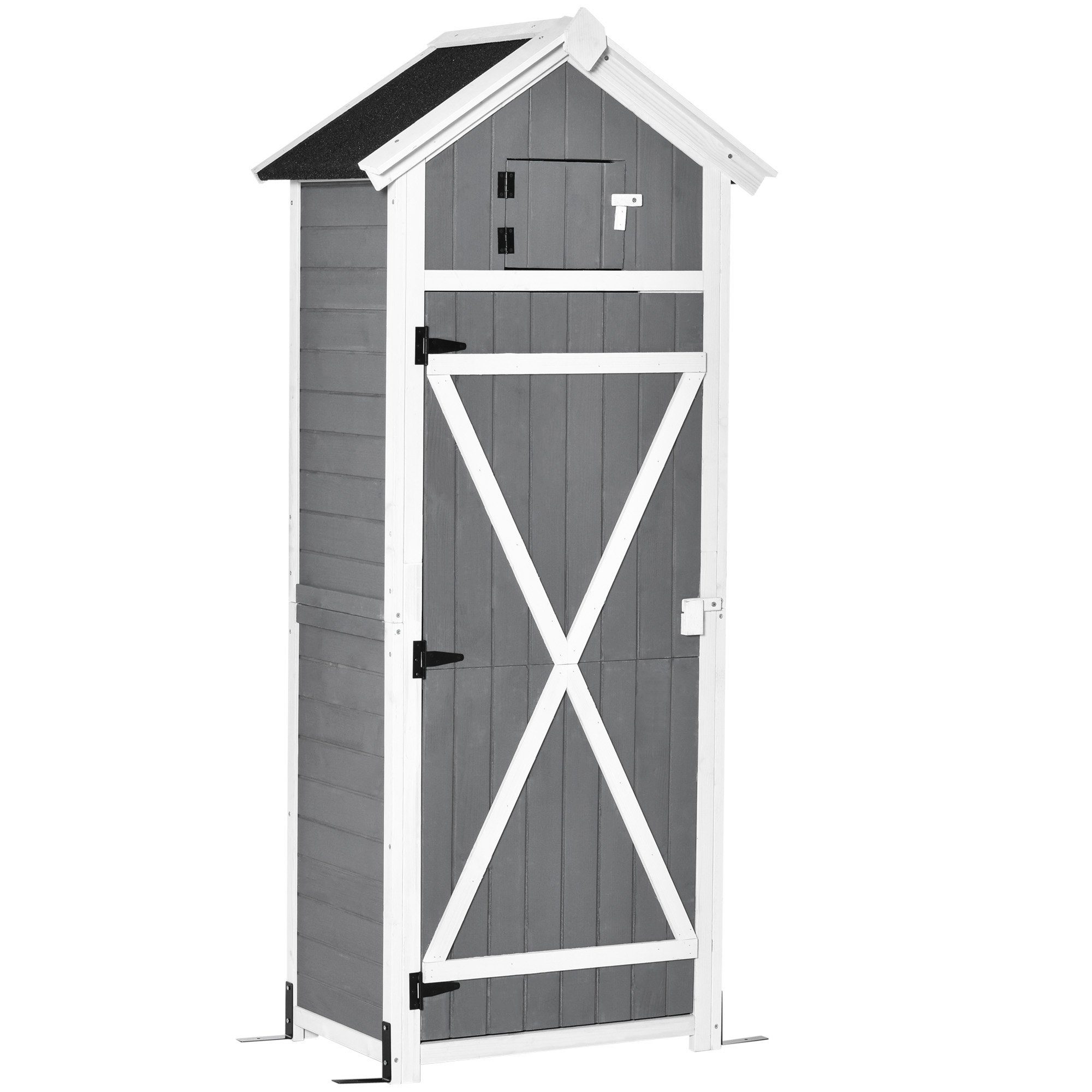 Outsunny Gerätehaus mit Tür, Dach, Gartenlagerschrank günstig online kaufen