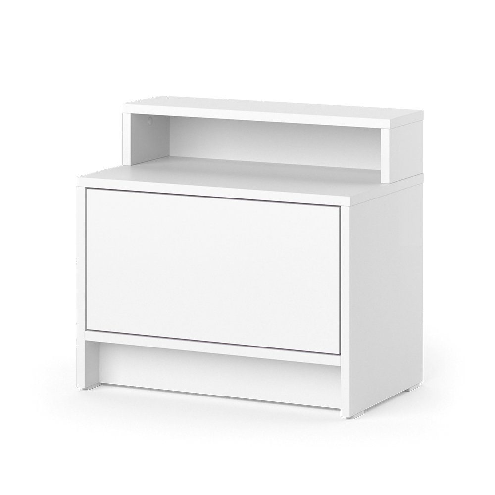 Nachtschrank Nara, Weiß, 50.2 x 46.4 cm