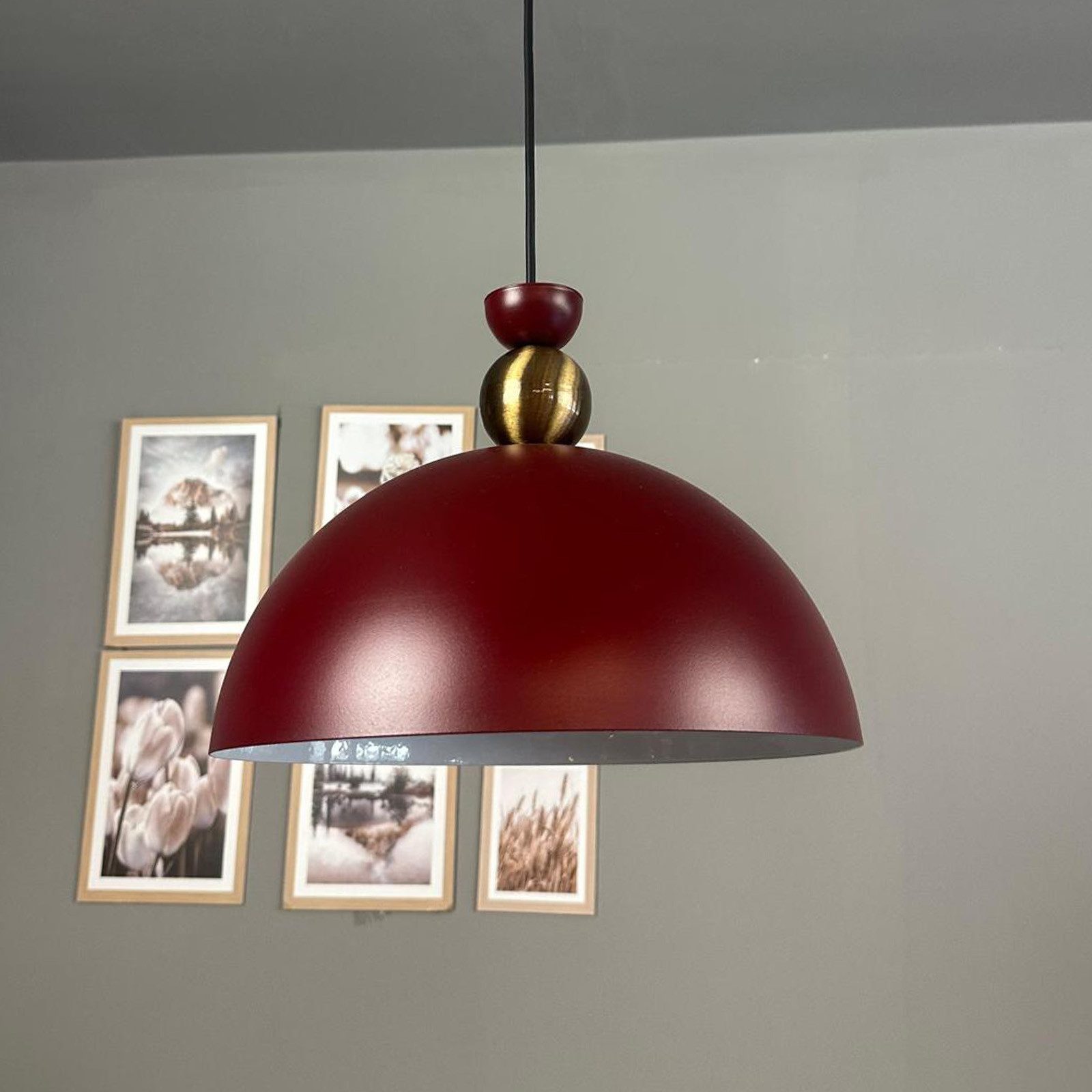 Bamyum Pendelleuchte Pendelleuchte Yimpi Metall Ø30cm, Modern Hängelampe, ohne Leuchtmittel