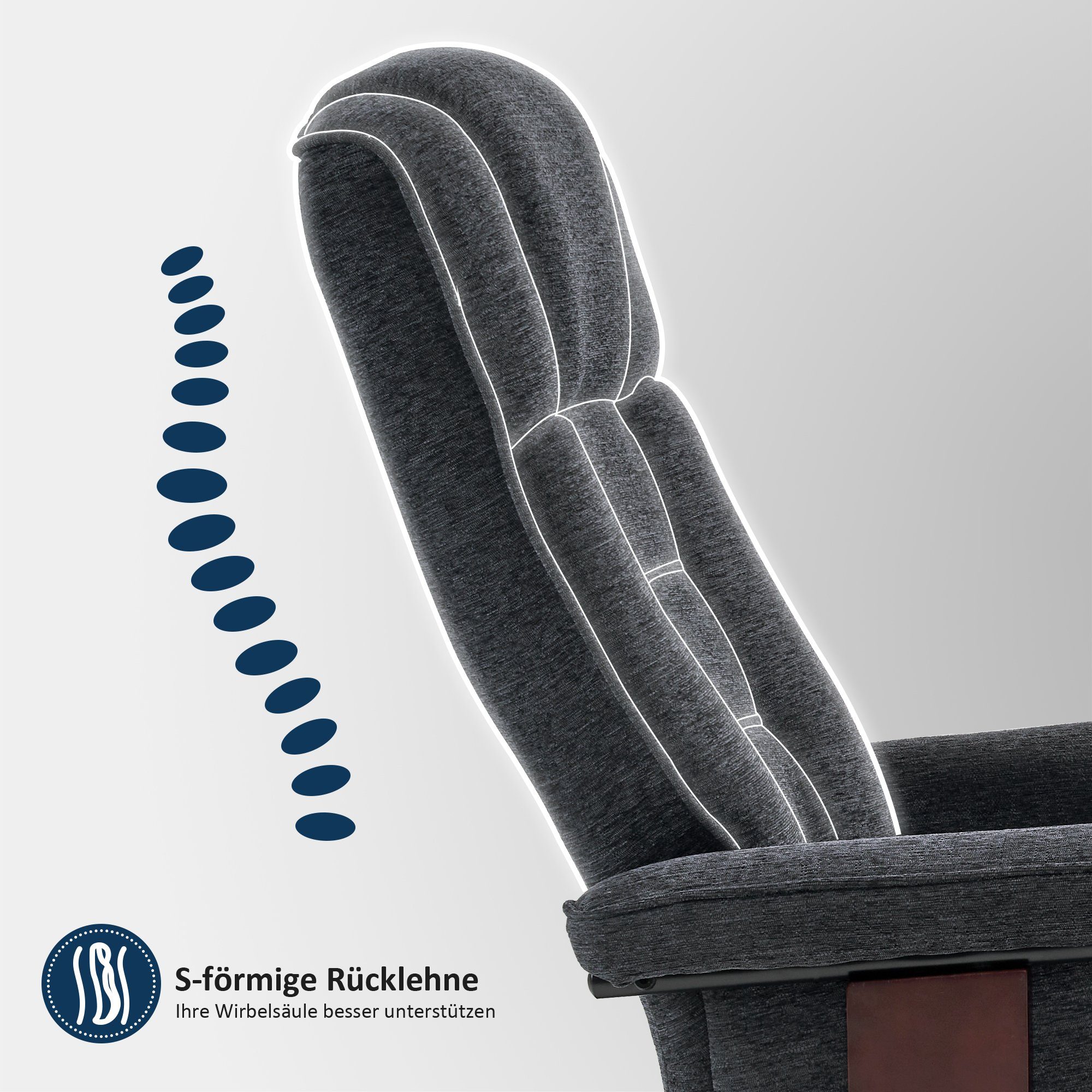 MCombo TV-Sessel M MCombo Relaxsessel mit Hocker Fernsehsessel 9019 (M MCombo Relaxsessel mit Hocker), mit Relaxfunktion – Bild 4 von 5