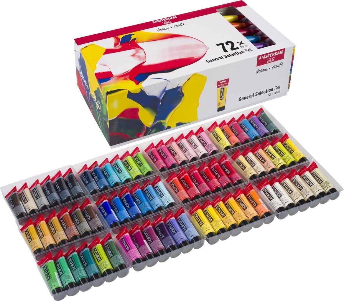 Talens Kreativset AMSTERDAM Acrylfarbe "Standard Series" - 72 x 20 ml, (72er Set, 72-tlg)
