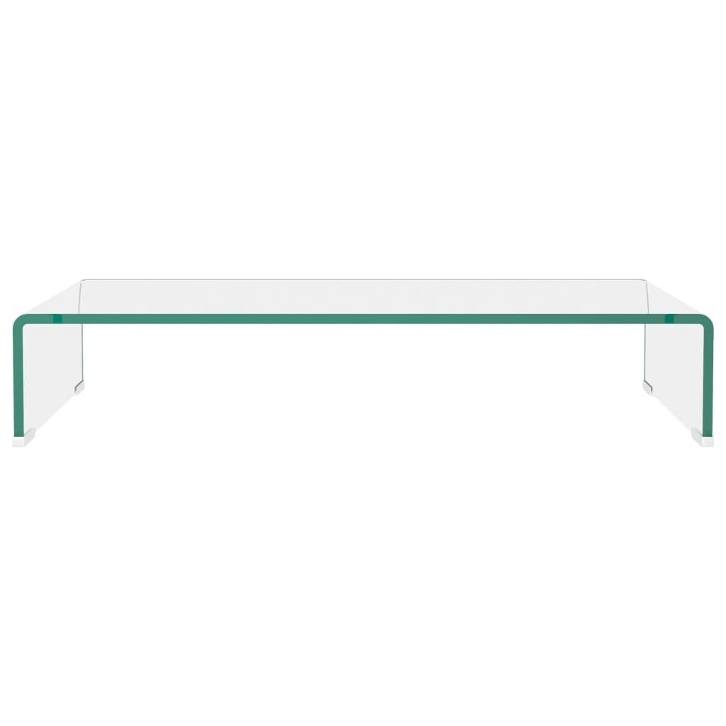 Transparent cm furnicato TV-Tisch/Bildschirmerhöhung 70x30x13 TV-Schrank Glas