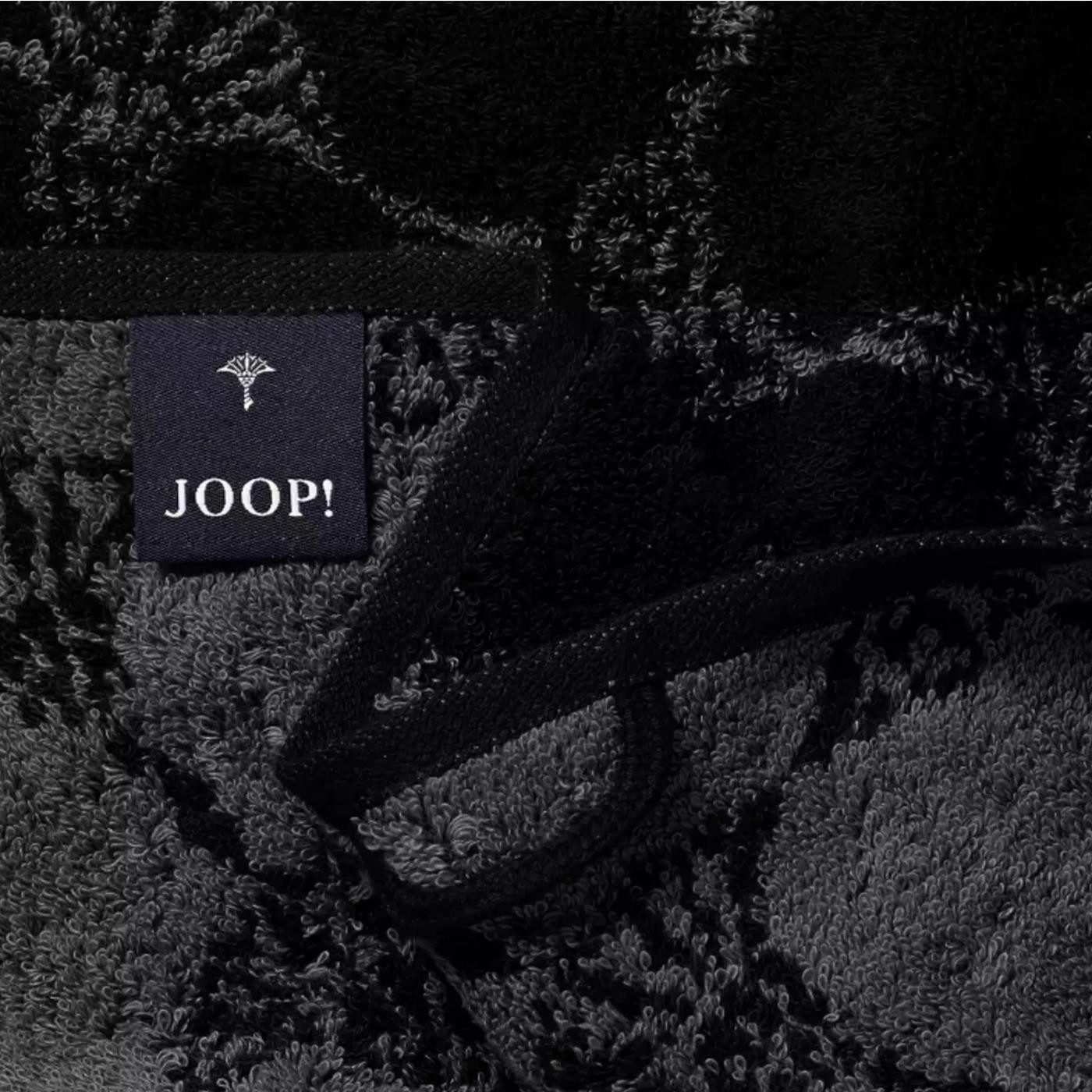 JOOP! Handtuch 2 Stück Joop! Handtuch Cornflower 1611-90 Schwarz 50x100, Walkfrottier (2-St), Baumwolle