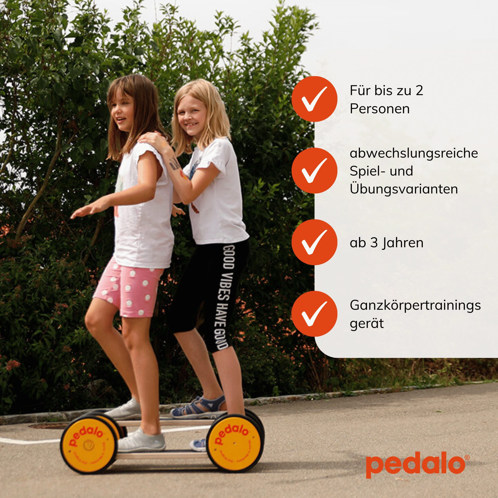pedalo® Gleichgewichtstrainer Combi I Doppel-Pedalo I Das Original (Pedalo Family), Geprüftes Spielgerät, 200kg belastbar