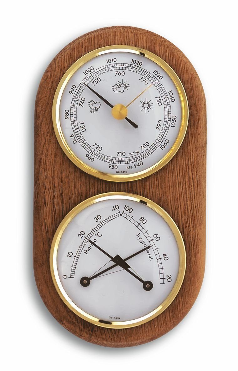 TFA 20.1051 Analoge Wetterstation aus Eiche Wetterstation