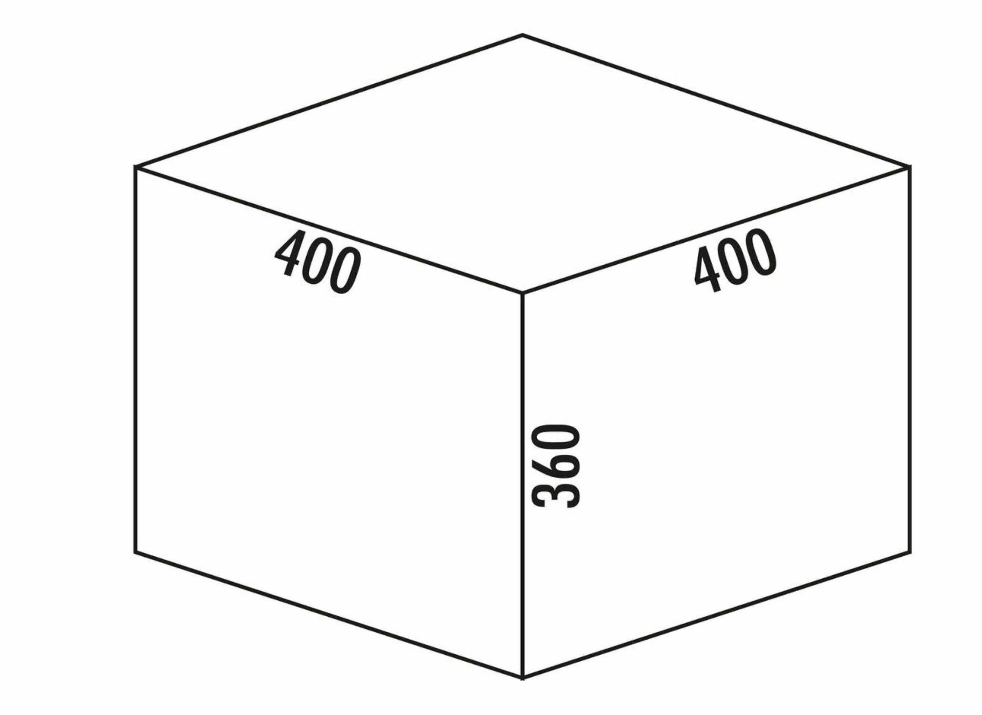 Naber Einbaumülleimer NABER Cox® Box 360 S/400-2, ohne Biodeckel, hellgrau