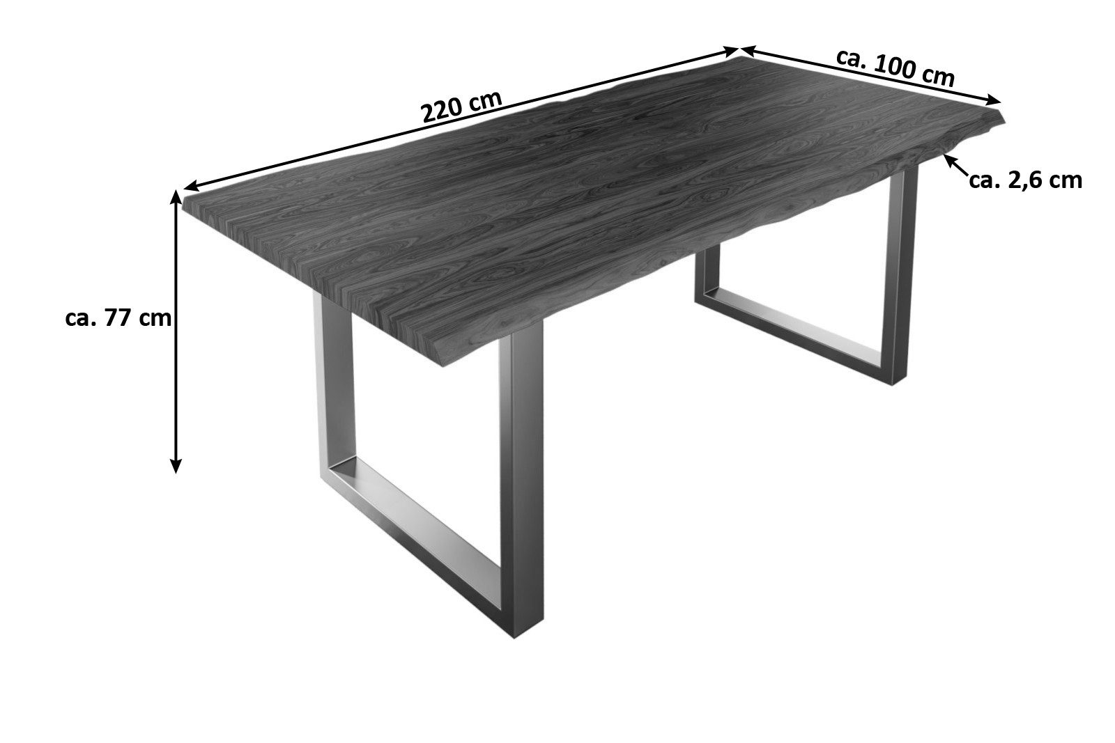 Loreno® Baumkantentisch Lauren, Tisch Baumkante 220 günstig online kaufen