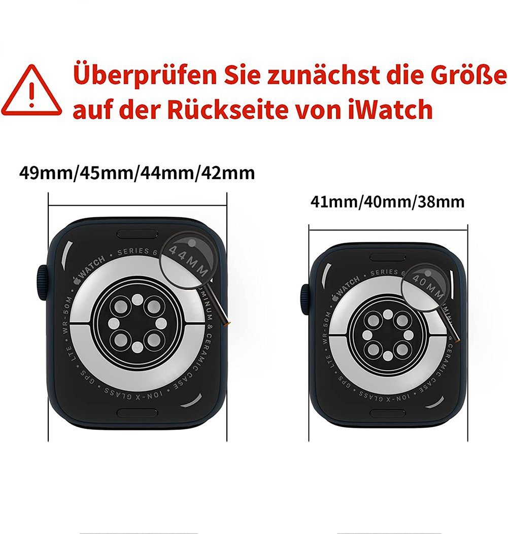 Armband Armbänder für watch Kompatibel Rosa 7 4 iWatch Uhrenarmband, Smartwatch-Armband 6 SE apple Serie 7 Watch mit 38mm YSDYM 41mm,Metall 41mm, 40mm armband 5 Apple