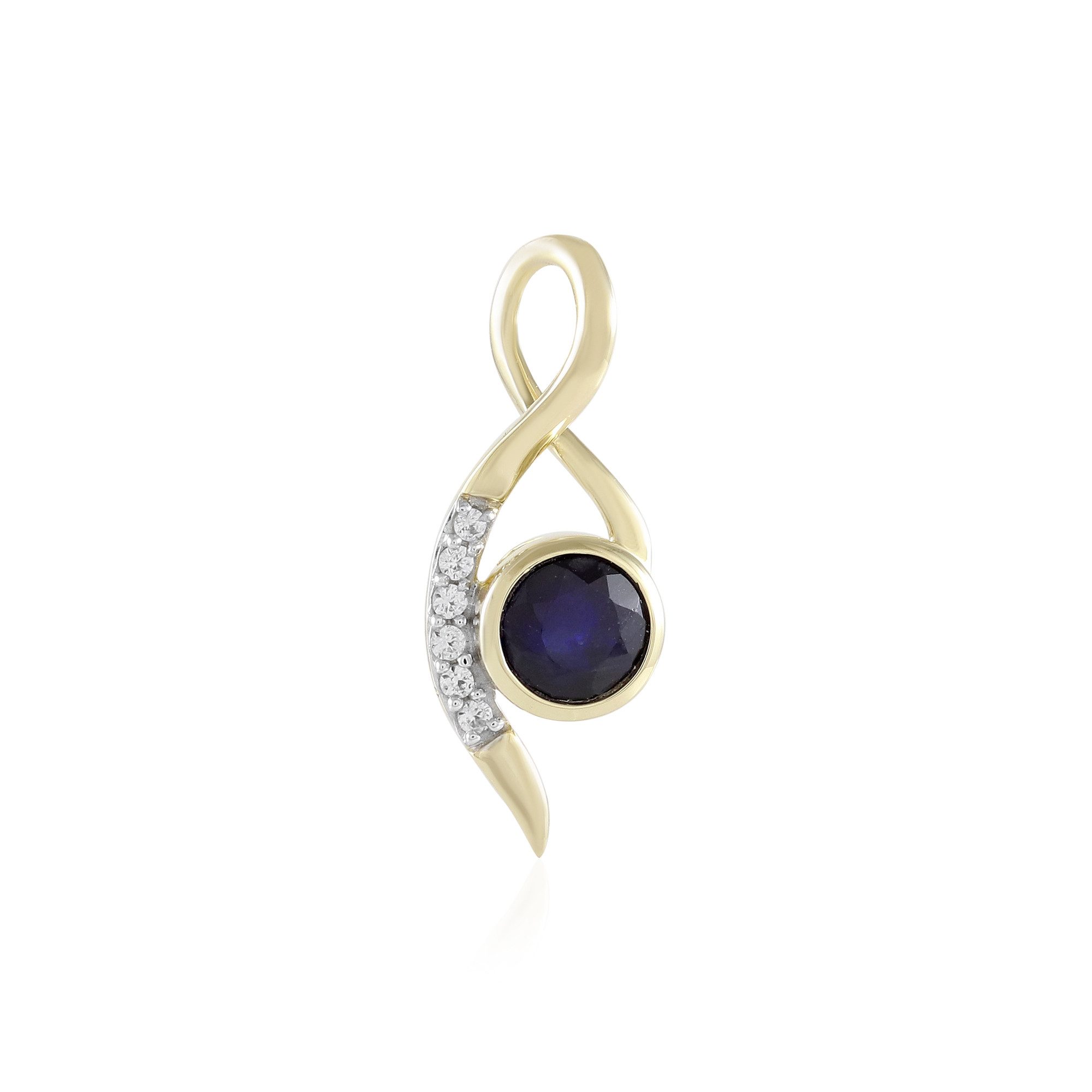 Cavill Kettenanhänger Goldanhänger mit Saphir und Zirkon, 0,61ct (1-tlg)