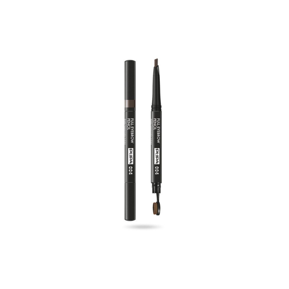 Augenbrauen-Stift Pupa, Full, Paraben-Free Pencil & Brush 2-In-1, 004, Extra Dark 0.2 g