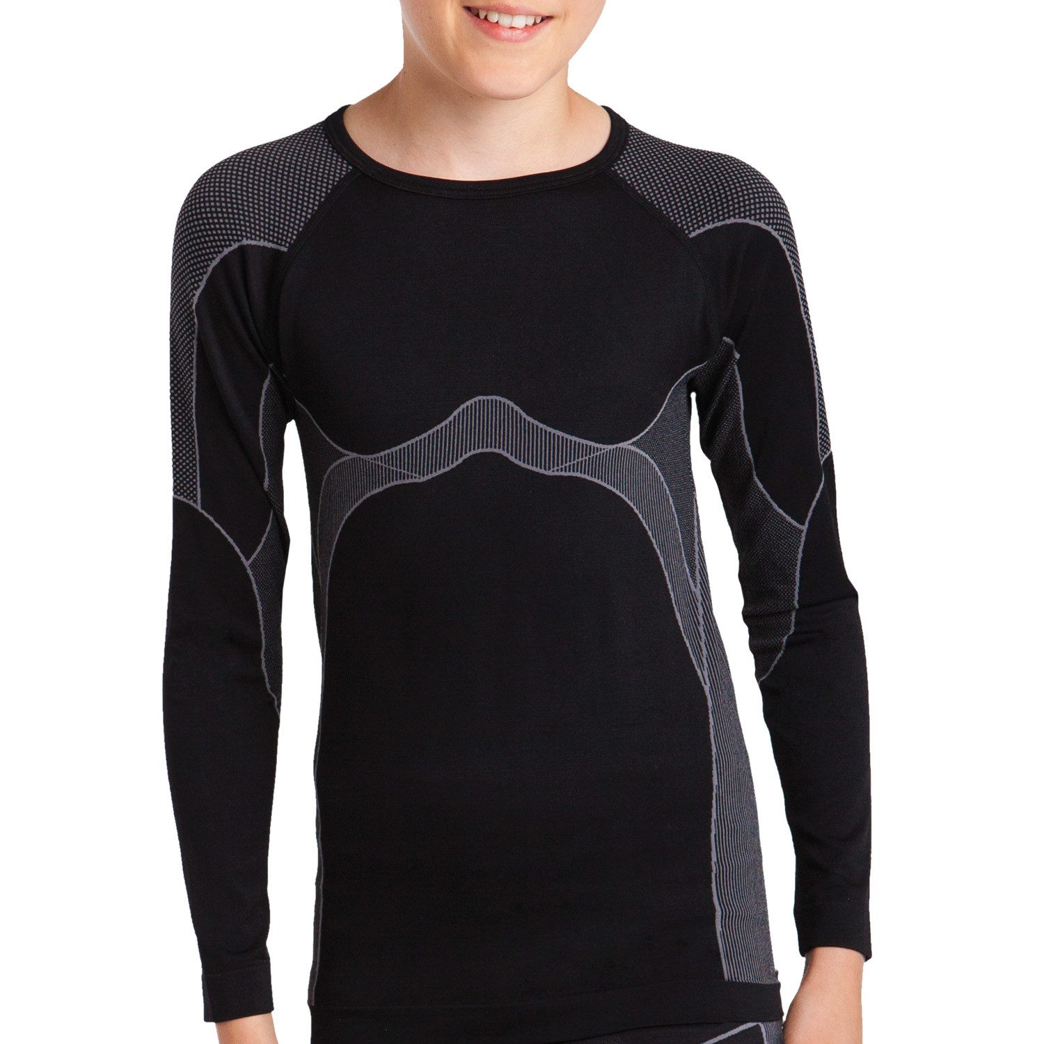 Thermounterhemd Kinder Seamless Ski Thermo Unterhemd - Langarm