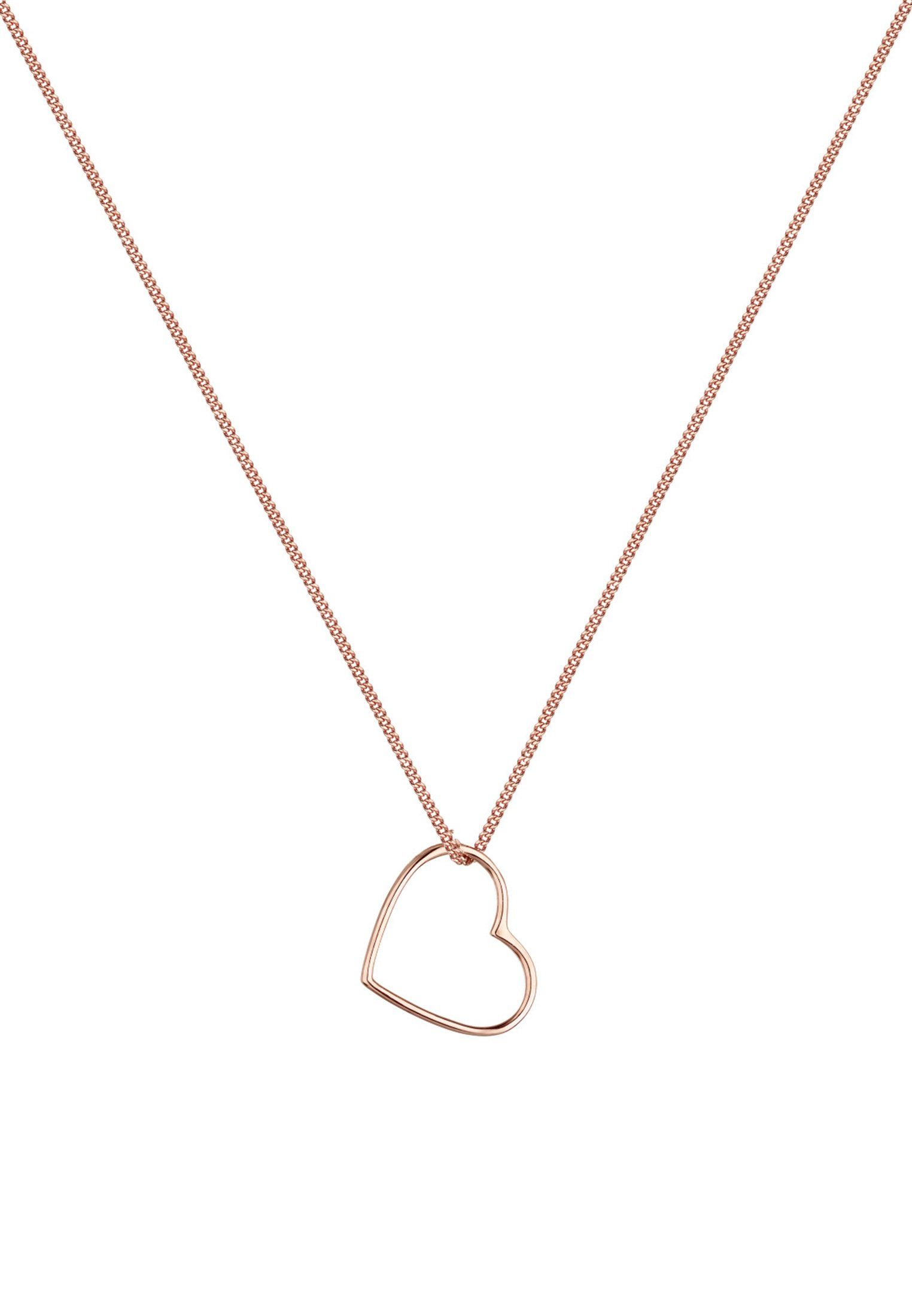 Elli Kette mit Anhänger Herz Anhänger Liebe Cut Out 925 Silber, Herz günstig online kaufen