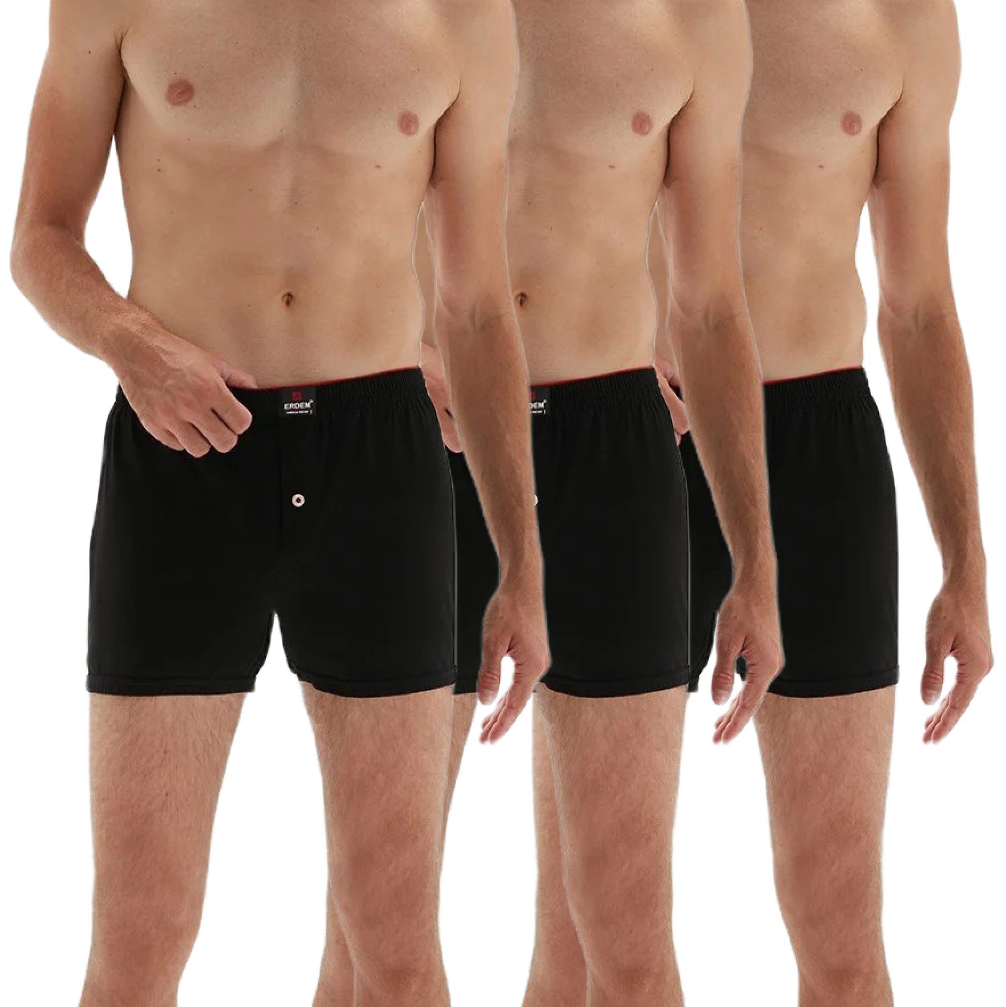 Boxer Herren Boxershorts 3er-Pack, Premium Baumwolle, Atmungsaktiv, S-4XL