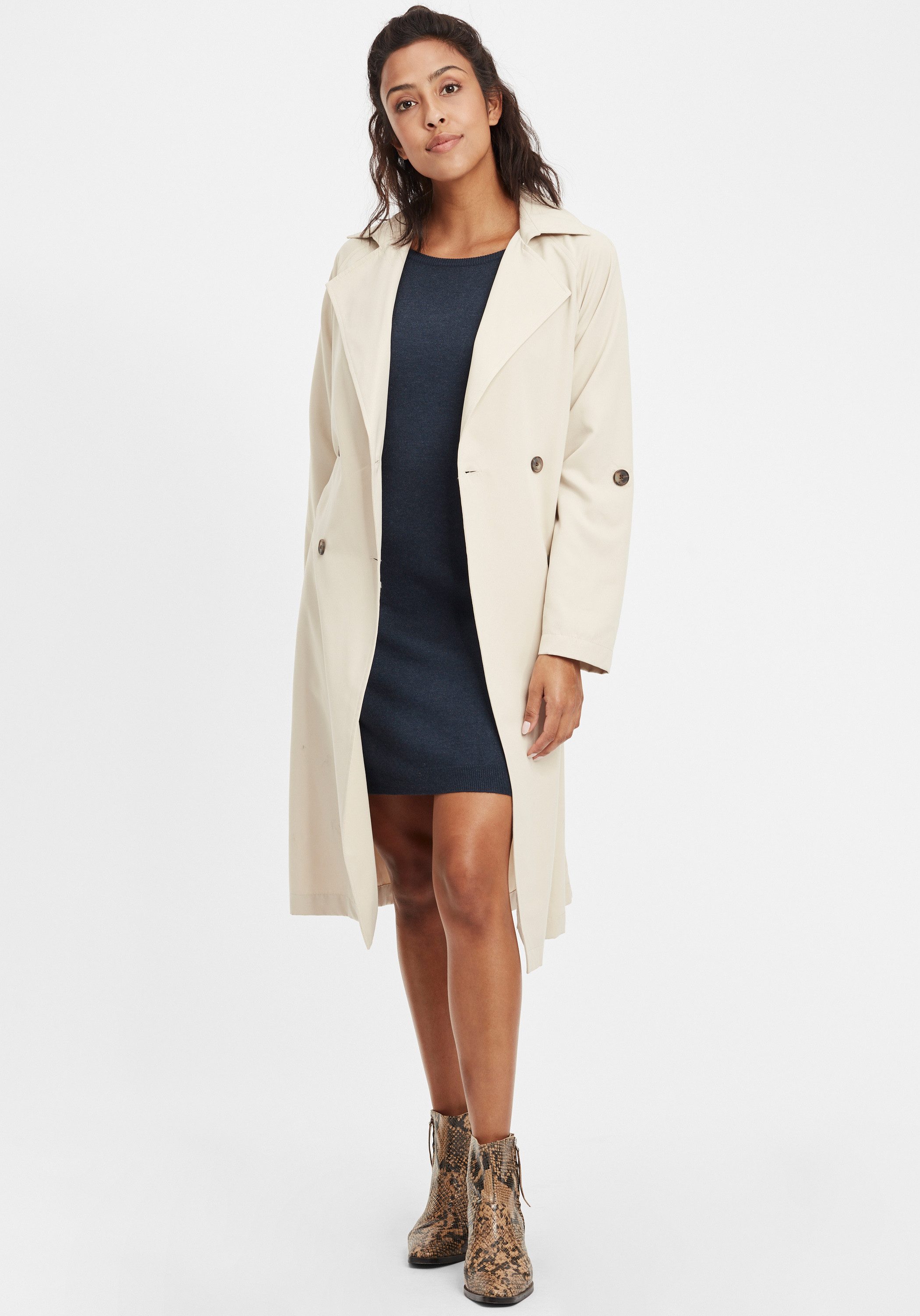 OXMO Strickkleid OXElla Kleid mit Rundhals-Ausschnitt günstig online kaufen