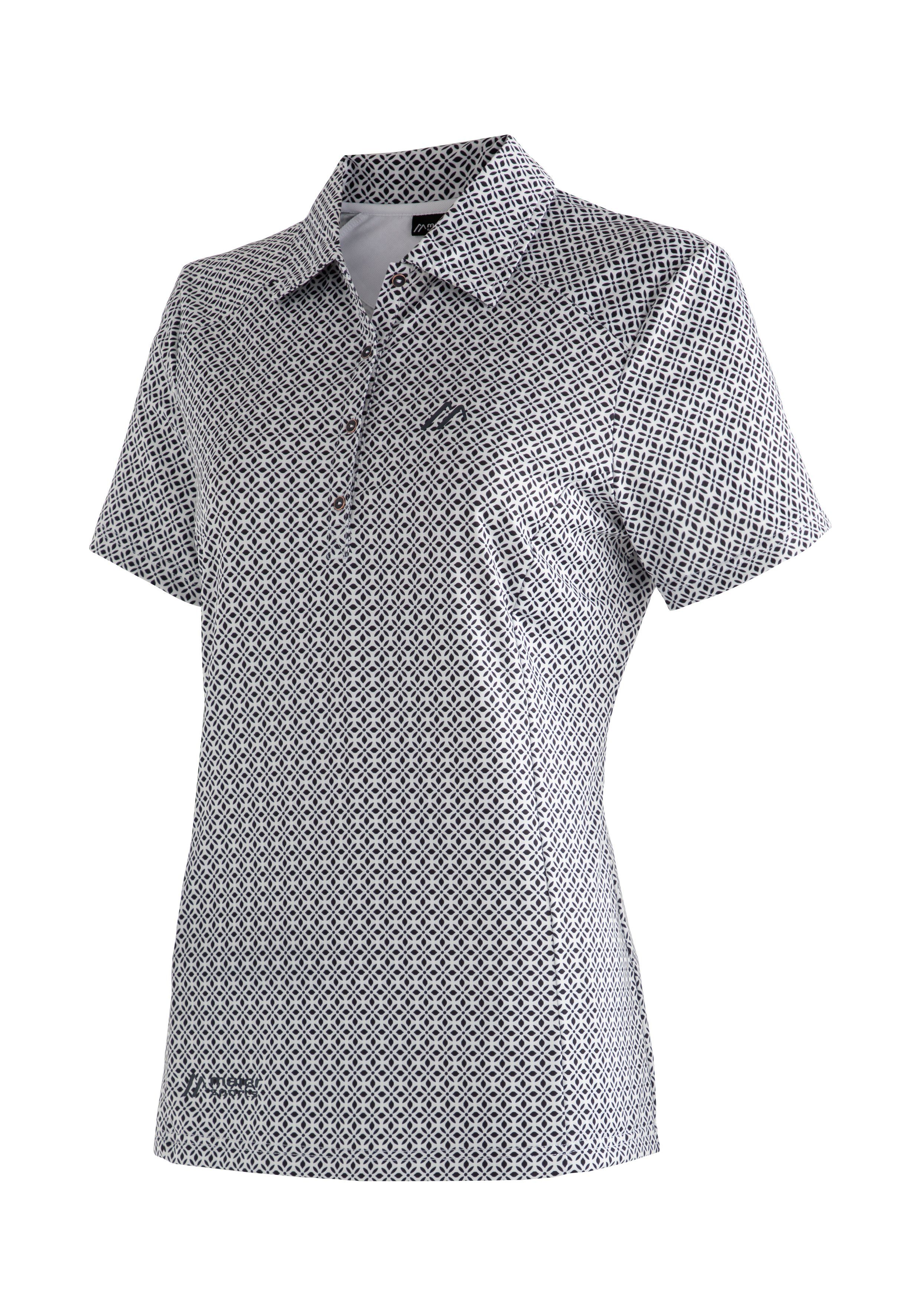 Pandy Polo-Shirt Maier Sports Funktionsshirt W Damen grau mit Hemdkragen