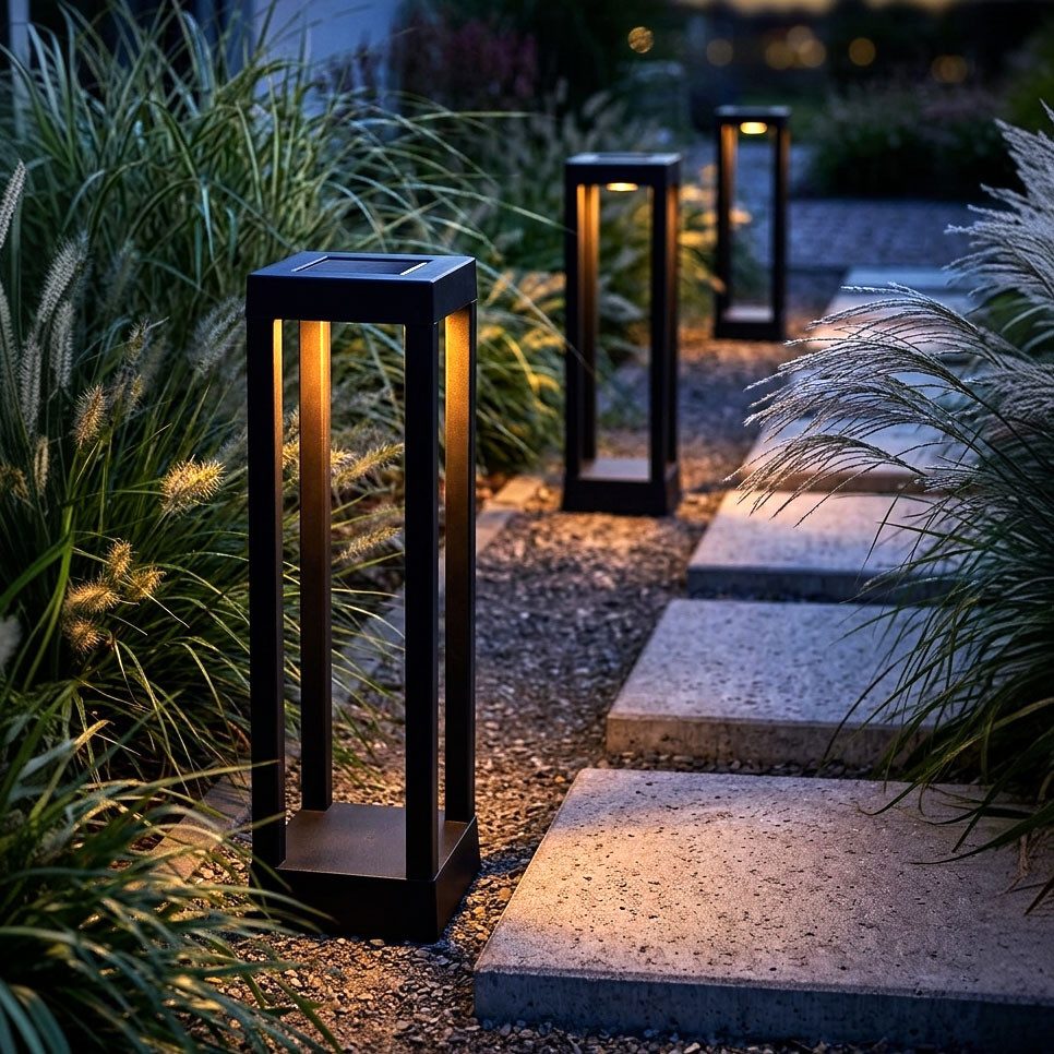 Harms Import LED Solarleuchte, LED-Leuchtmittel fest verbaut, Warmweiß, 3x LED Stecklampe Solarleuchte Erdspieß Garten Akku IP44 warmweiß