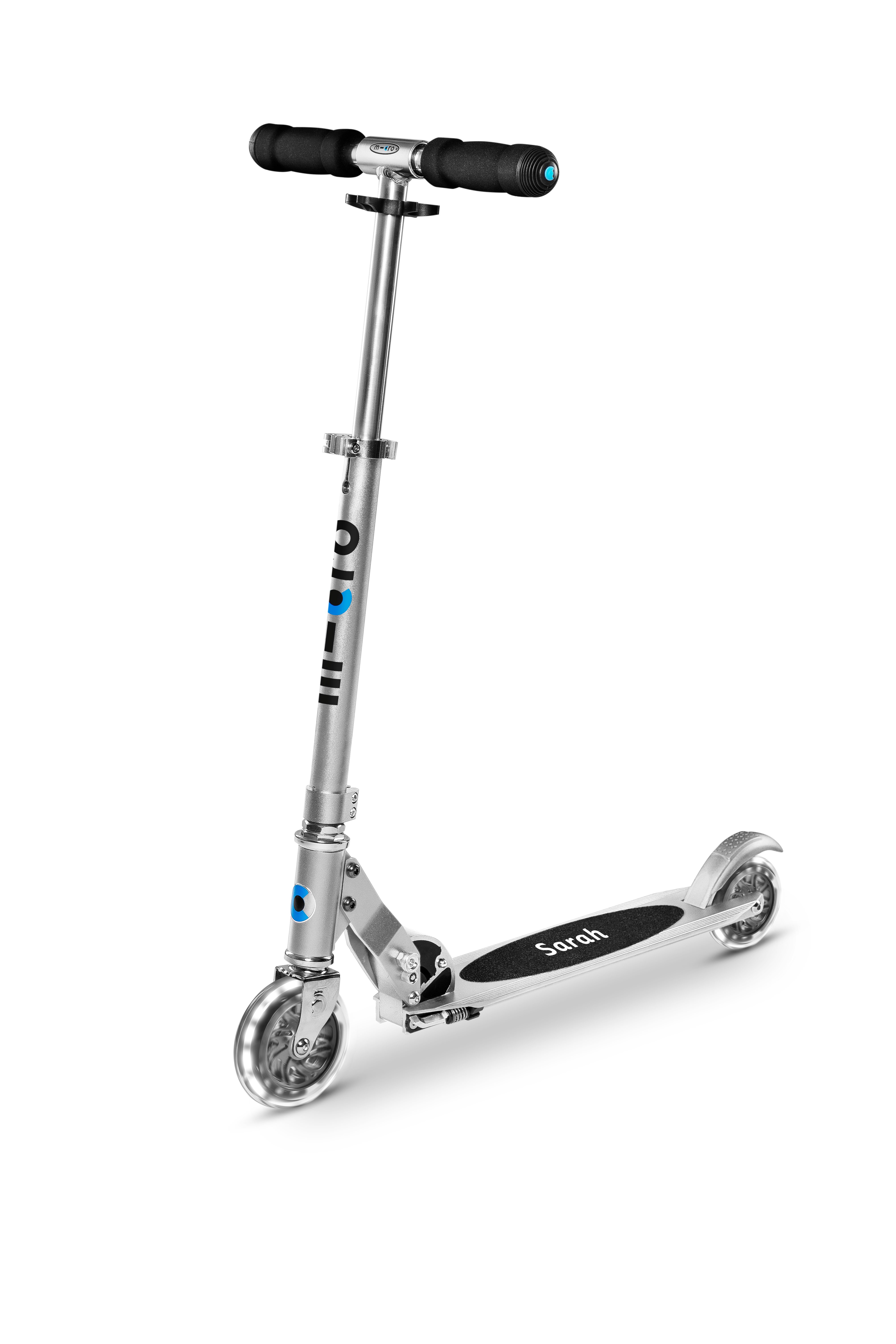 silver höhenverstellbar LED klappbar & Rollen, Kinderscooter matt Sprite Micro Scooter micro™