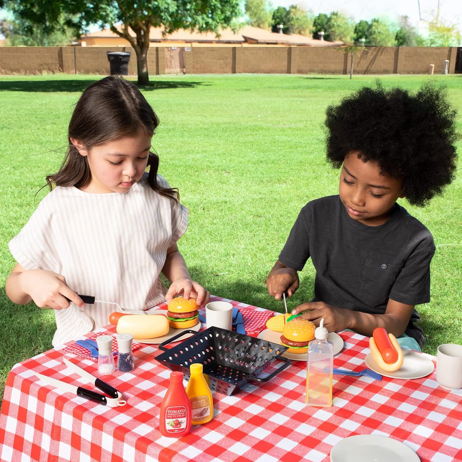 JOYIN Kinder-Grill Grillspielzeug-Set mit Essen und günstig online kaufen