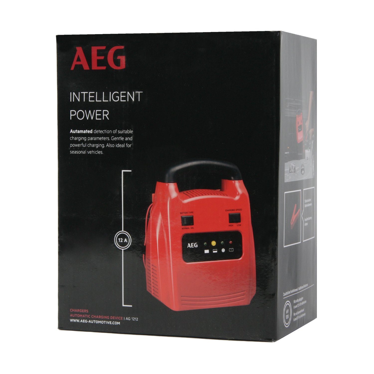 Normal/AGM/Gel Autobatterie-Ladegerät AG1212 12A (Auto Erhaltungsladefunktion Saison-Fahrzeuge) Ladegerät PKW Akku AEG Batterie-Lader