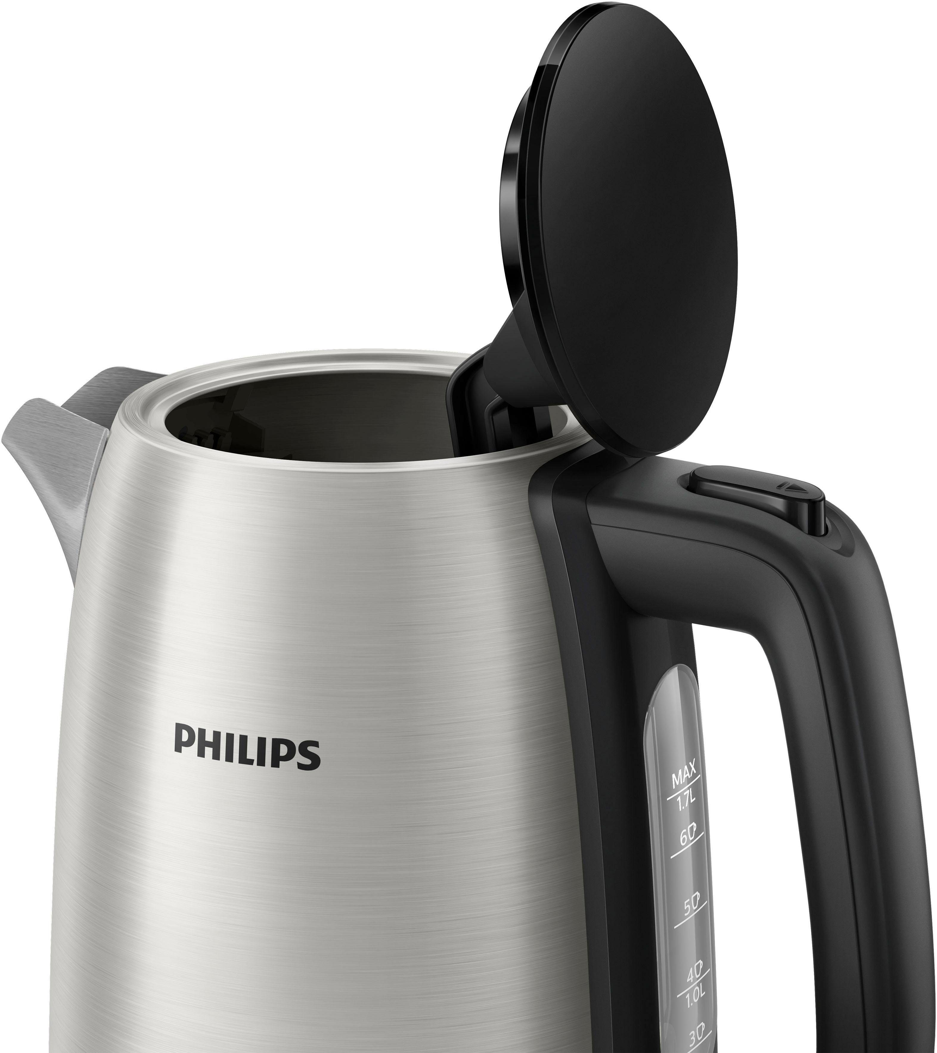 Philips Wasserkocher HD9350/90 Daily Collection, 1,7 l, 2200 W, Trockengehschutz, Silber