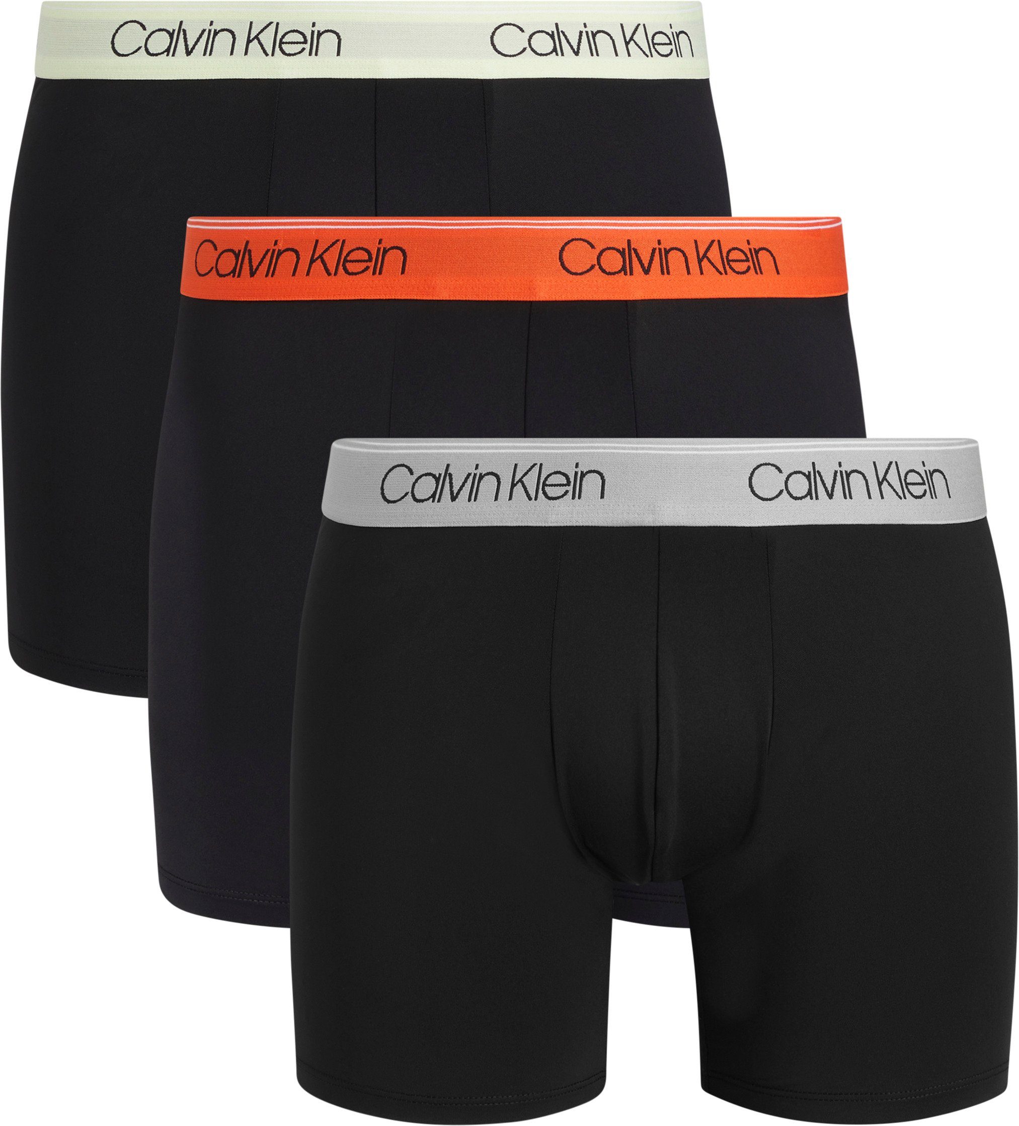 Logo-Elastikbund mit BRIEF Boxer BOXER Calvin längerem Klein (Packung, Underwear 3er-Pack) Bein 3PK &