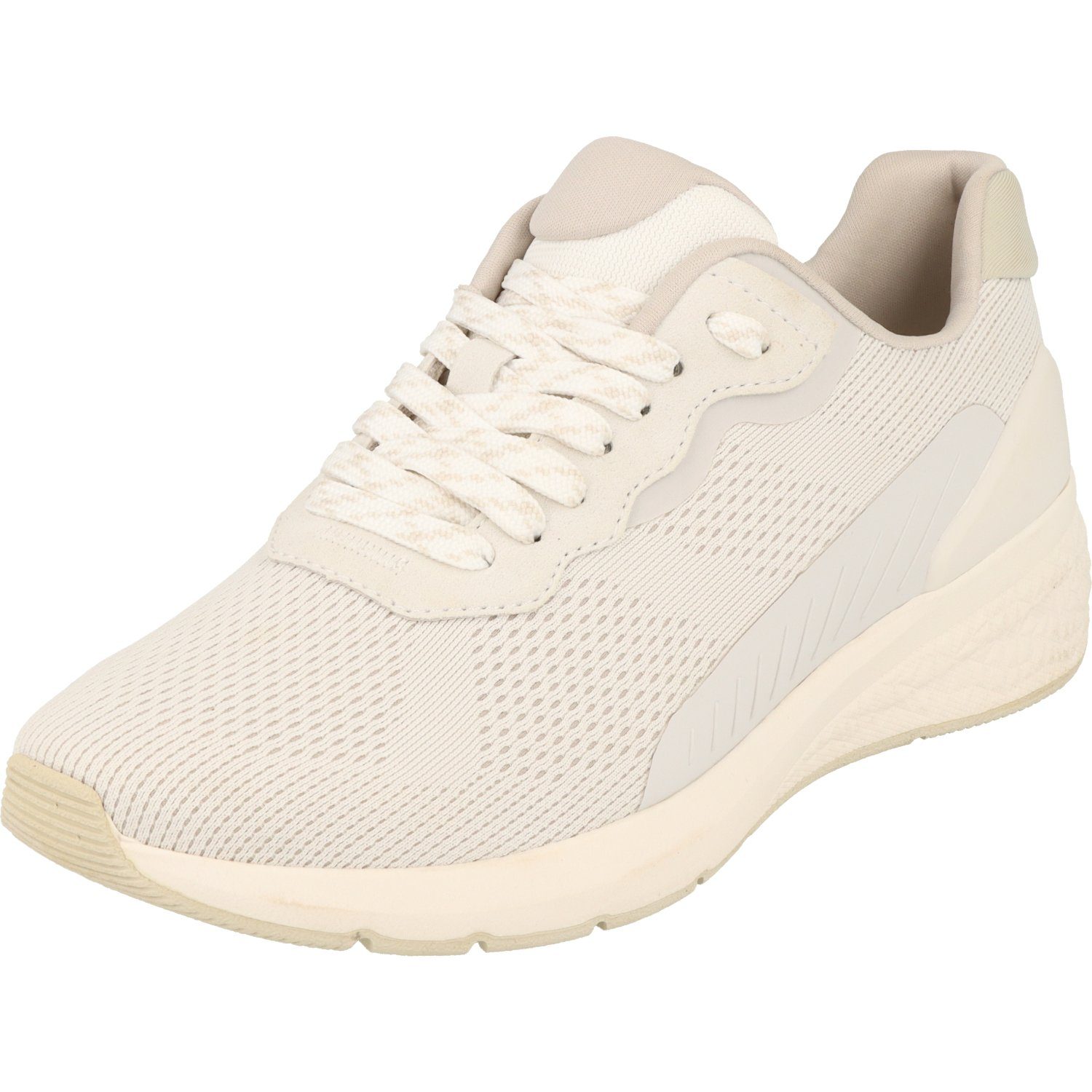 Tamaris Damen Schuhe sportliche Sneaker Uni Offwhite Halbschuhe 1-23705-20 Schnürschuh