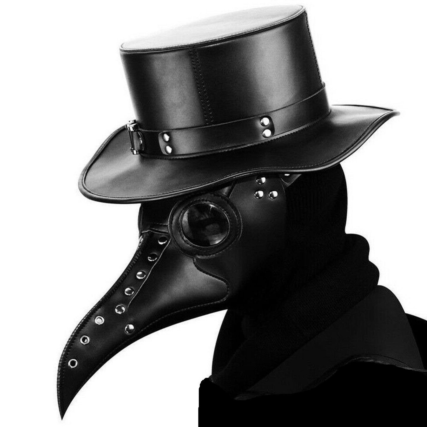 Goods+Gadgets Kostüm Pest-Doktor Schnabel Rabenmaske, Cosplay Steampunk Seuchen-Doktor (Einzeln: Hut)
