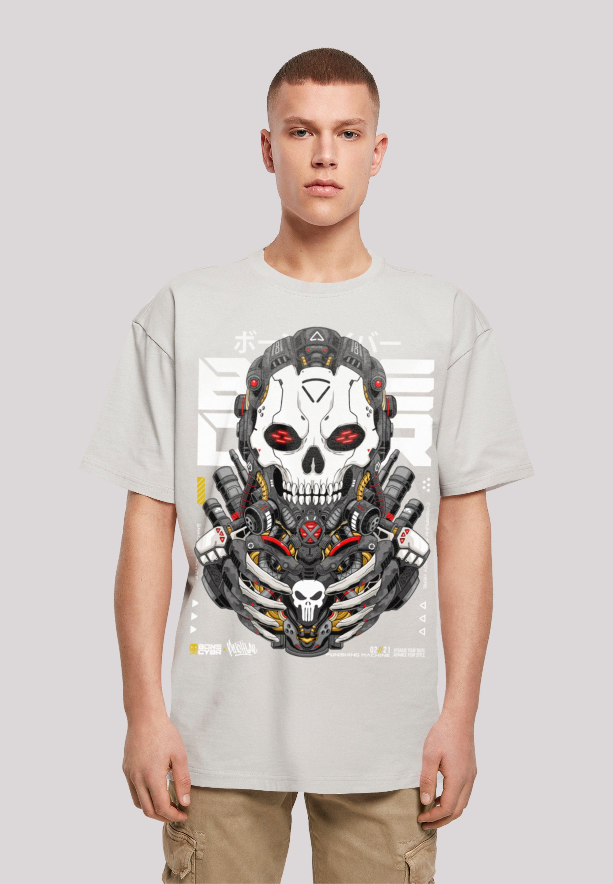 T-Shirt Punishing Machine Bone Cyber CYBERPUNK lightasphalt STYLES F4NT4STIC Print