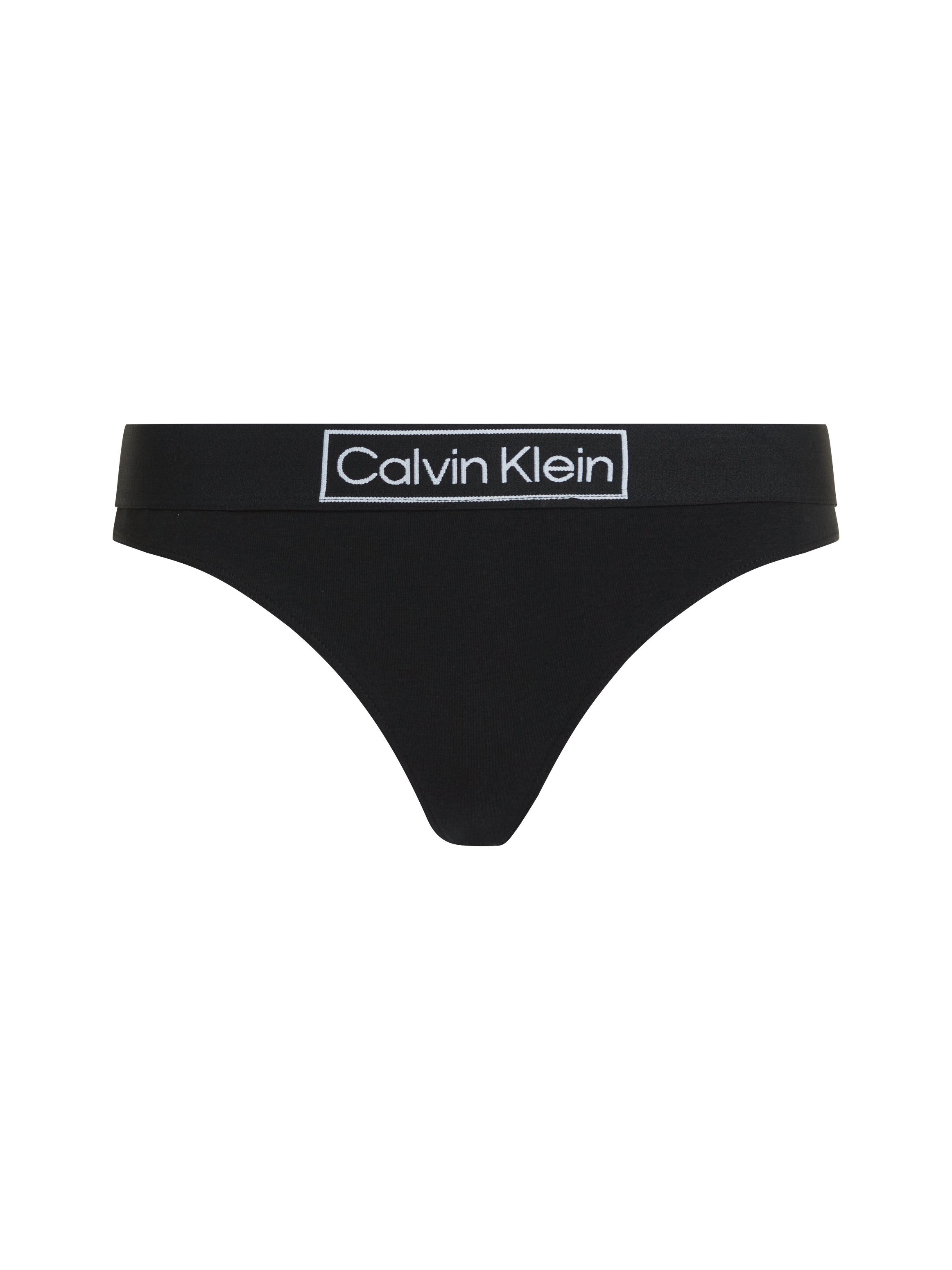 Bund Klein am Underwear schwarz Logoschriftzug Calvin mit String