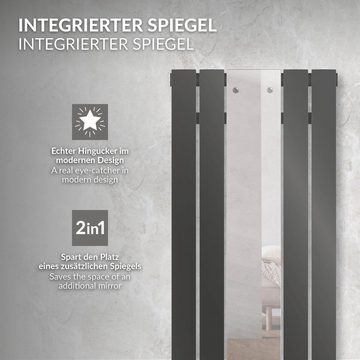 LuxeBath Heizkörper Zimmerheizkörper Pannelheizkörper Spiegelheizkörper, Anthrazit 450x1600mm Mittelanschluss