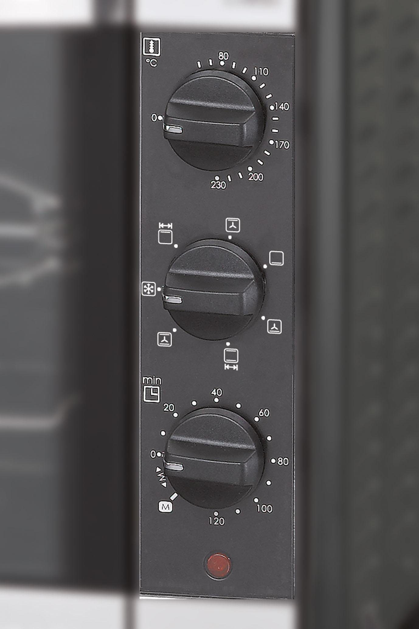 Rommelsbacher Minibackofen Back & Grill Ofen BG 1805/E, für Backformen bis 31,5 cm Ø