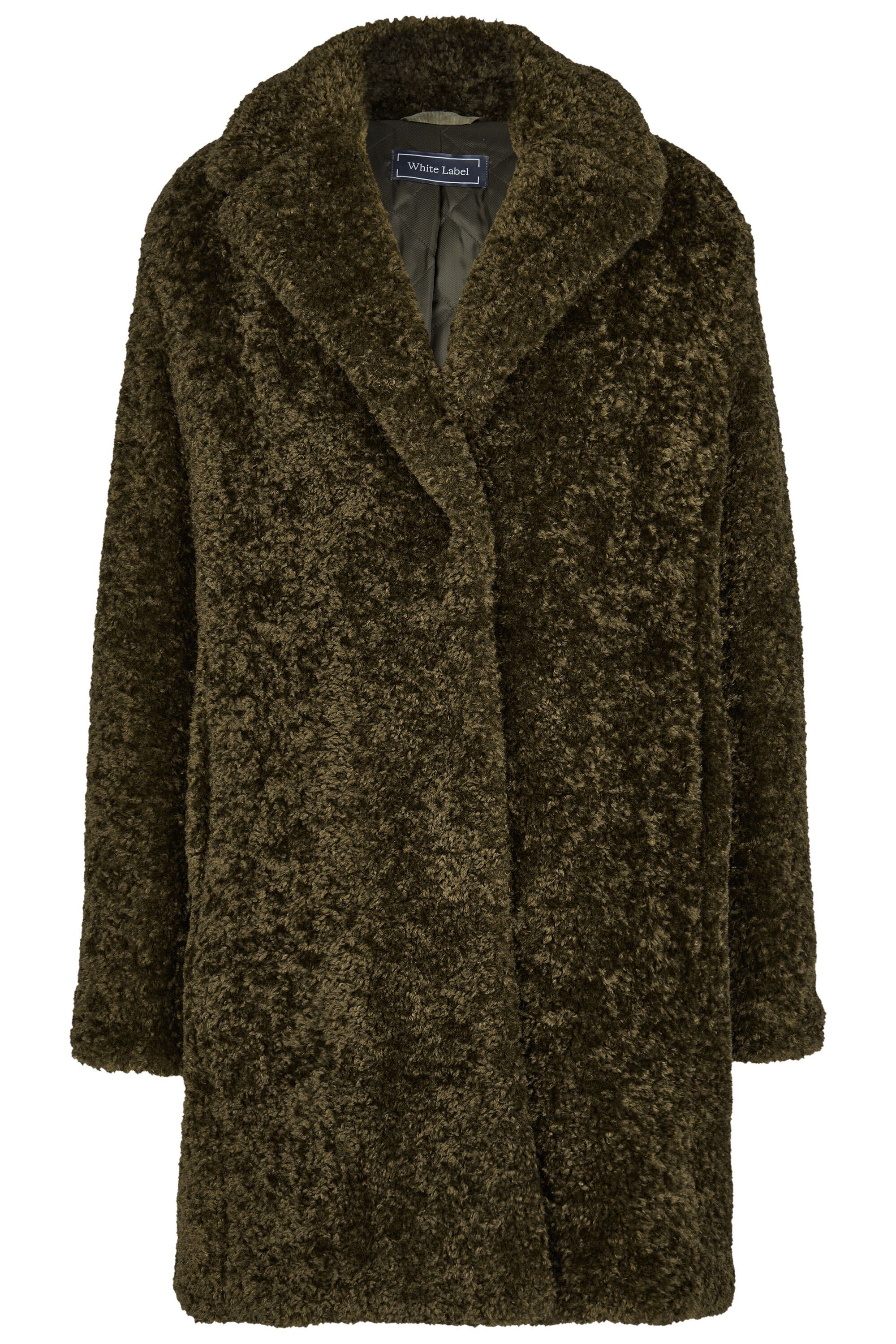 White Label Wintermantel mit Knopfleiste und leicht wattiertes Futter in Rautenstepp