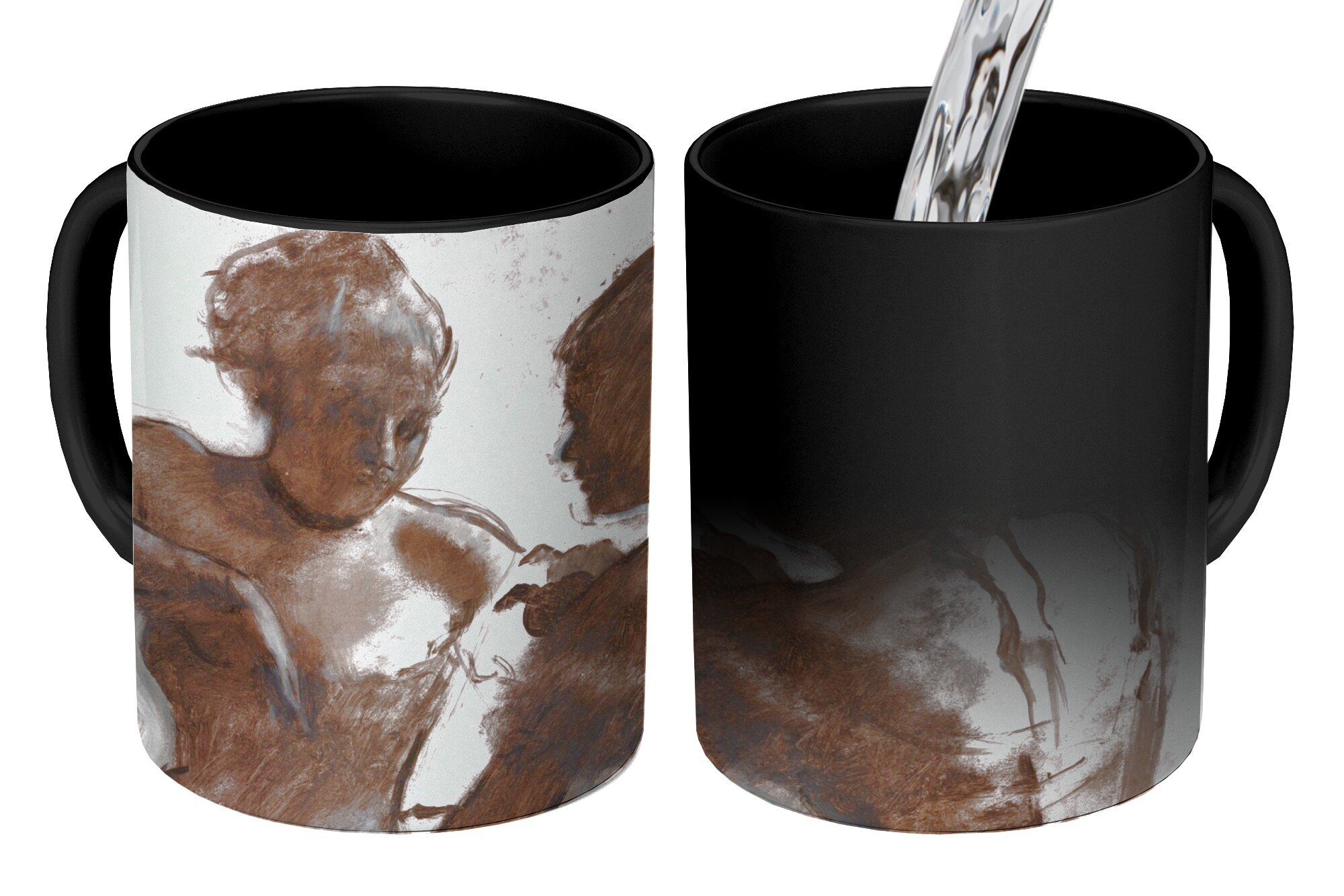 MuchoWow Tasse Zwei Tänzerinnen - Kunstwerk von Edgar Degas, Keramik, Farbwechsel, Kaffeetassen, Teetasse, Zaubertasse, Geschenk
