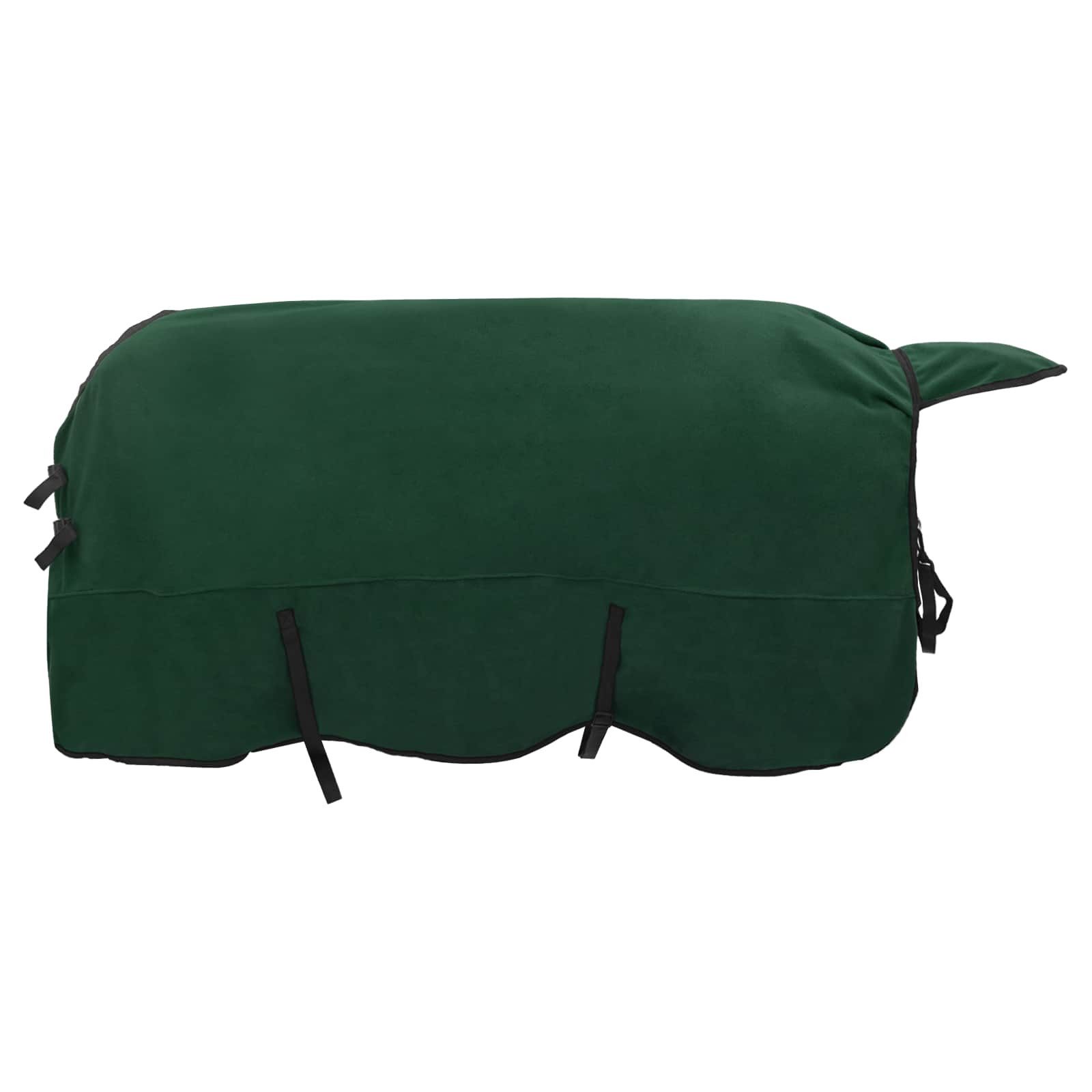 vidaXL Tierdecke Pferdedecke Dunkelgrün 165 cm Polyester-Fleece