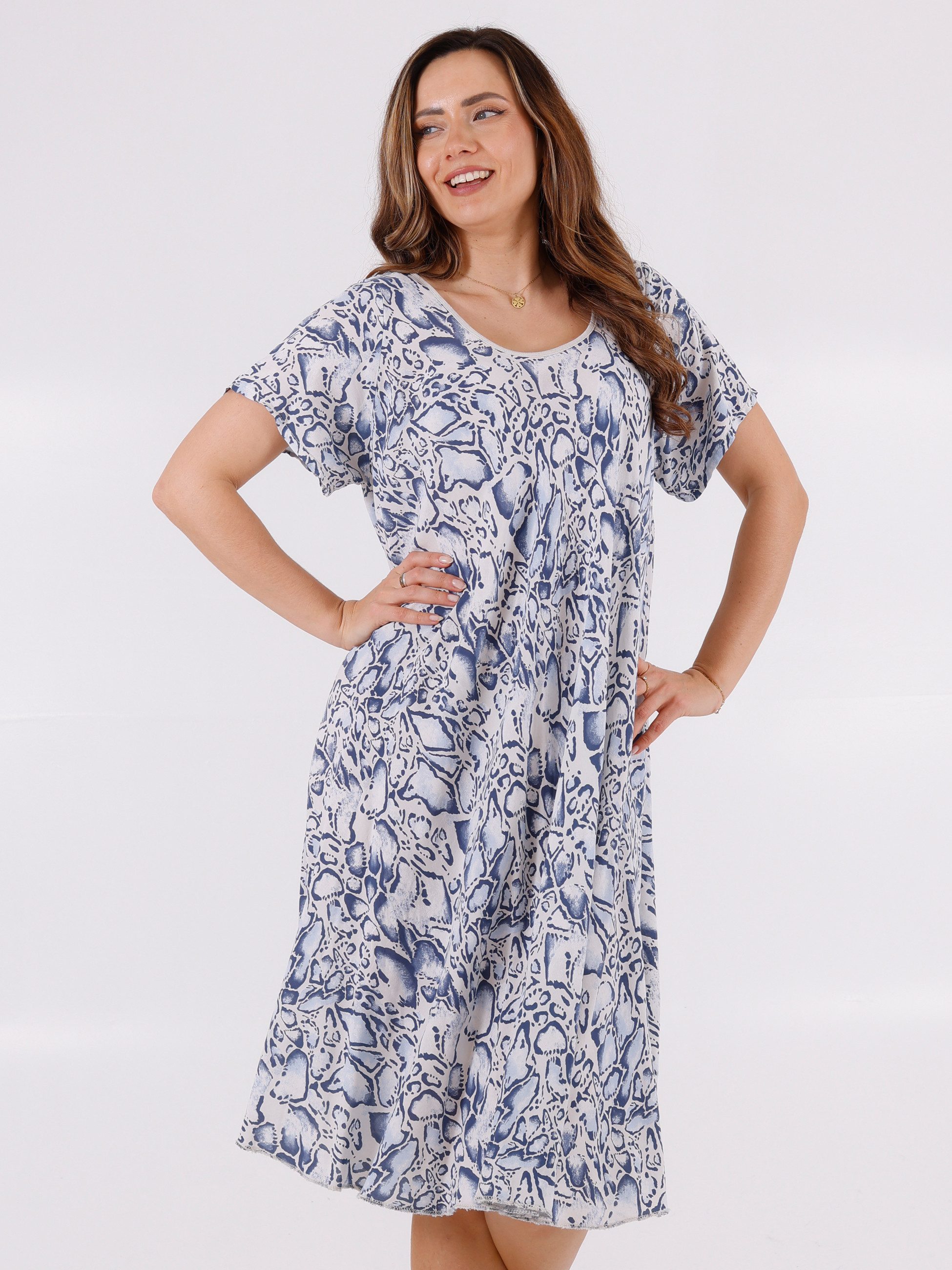 YC Fashion & Style Strandkleid Sommerkleid 100% Baumwolle – One Size passen günstig online kaufen