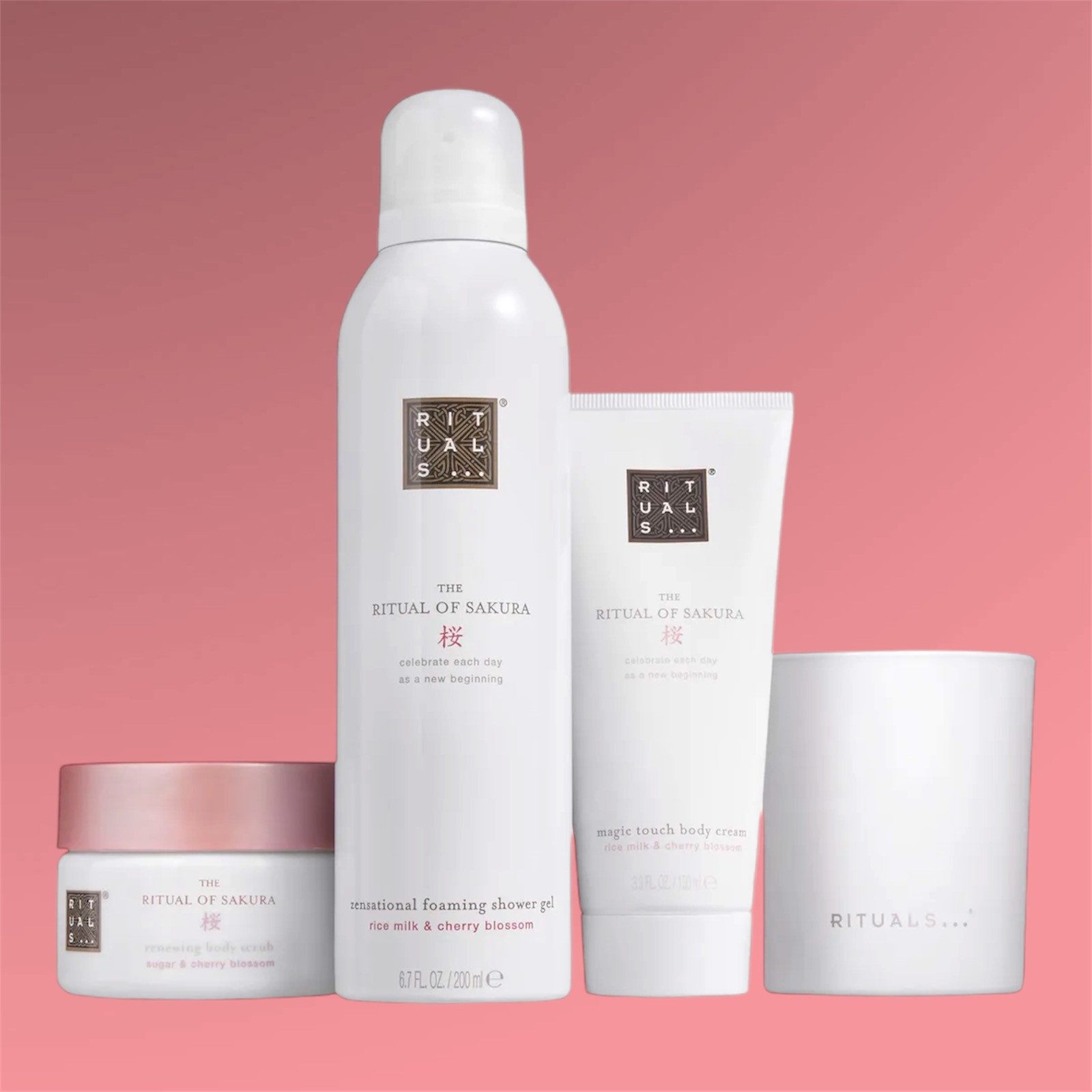 Rituals Pflege-Geschenkset The Ritual of Sakura Luxus-Set, Erfrischend mit dem zarten Aroma von Kirschblüten und Reismilchpflege.