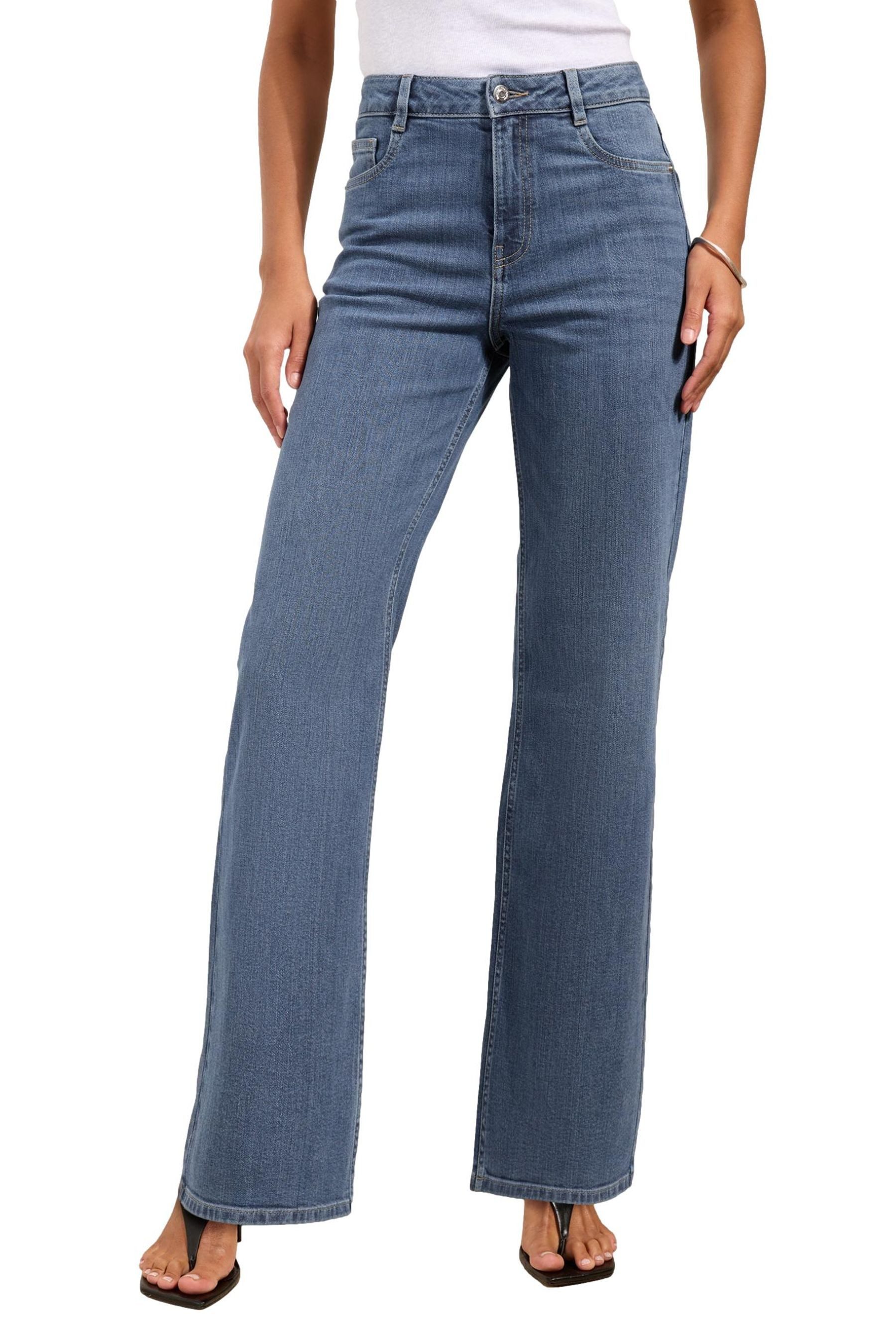 Weite Jeans Friends Like These Alltagsjeans mit weitem Bein