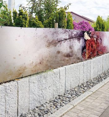MyMaxxi Sichtschutzzaunmatten Zaunbanner Japan Gemälde Sichtschutz Garten Zaun